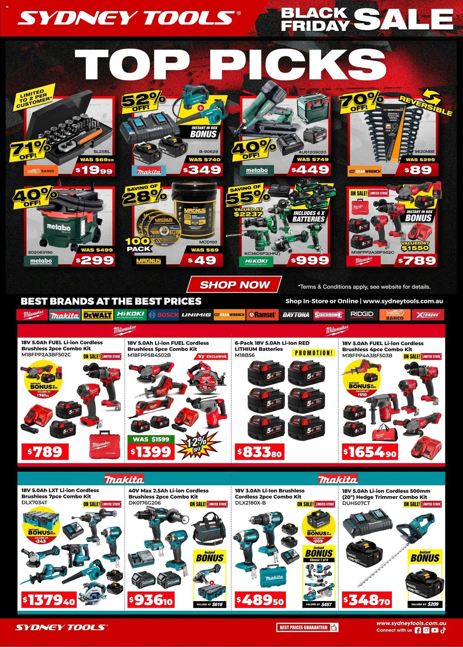 Sydney Tools catalogue - valid from 17.11.2025 | Page: 1 | Products: Box, Batteries, Tools
