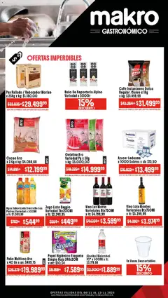 Vista previa Makro ofertas válido desde el 06.11.2025 | Página: 4 | Productos: Jugo, Agua saborizada, Cacao, Vasos