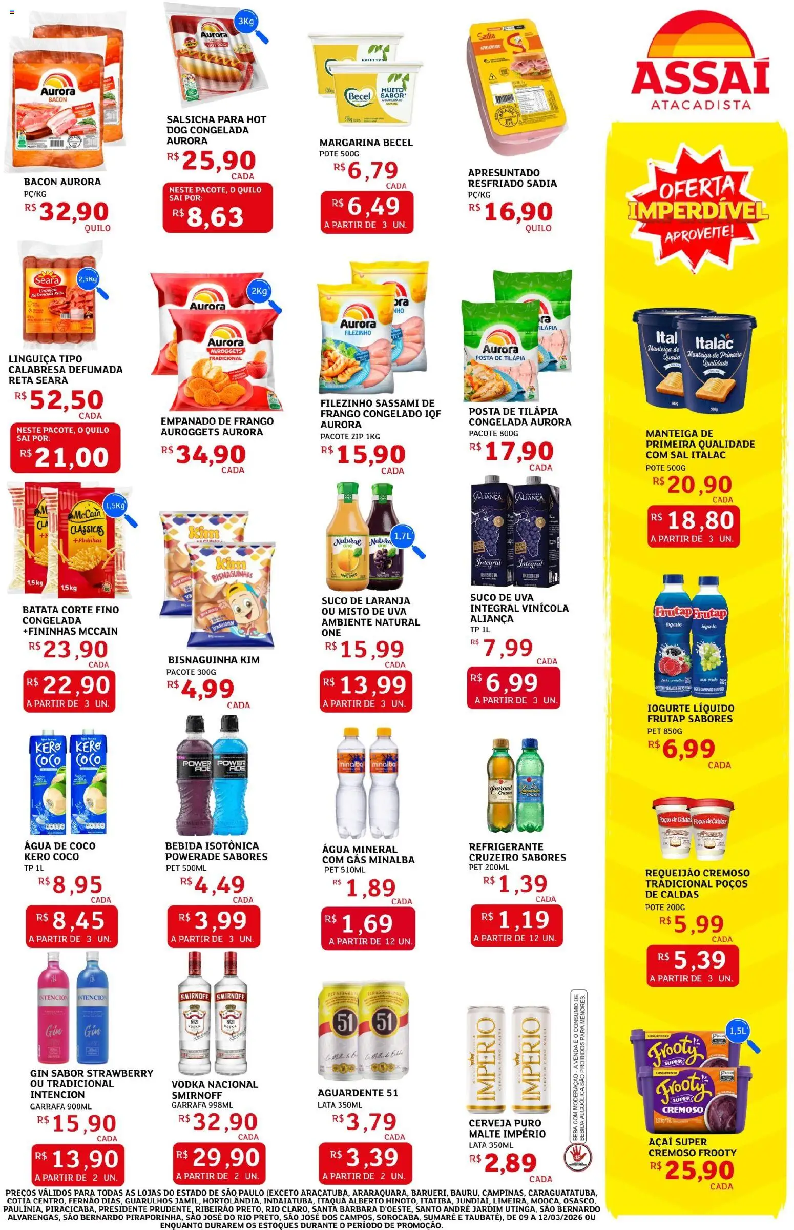 Assaí Atacadista Folheto - válido de 09.03.2026 | Página: 3 | Produtos: Coco, Minalba, Sal, Margarina