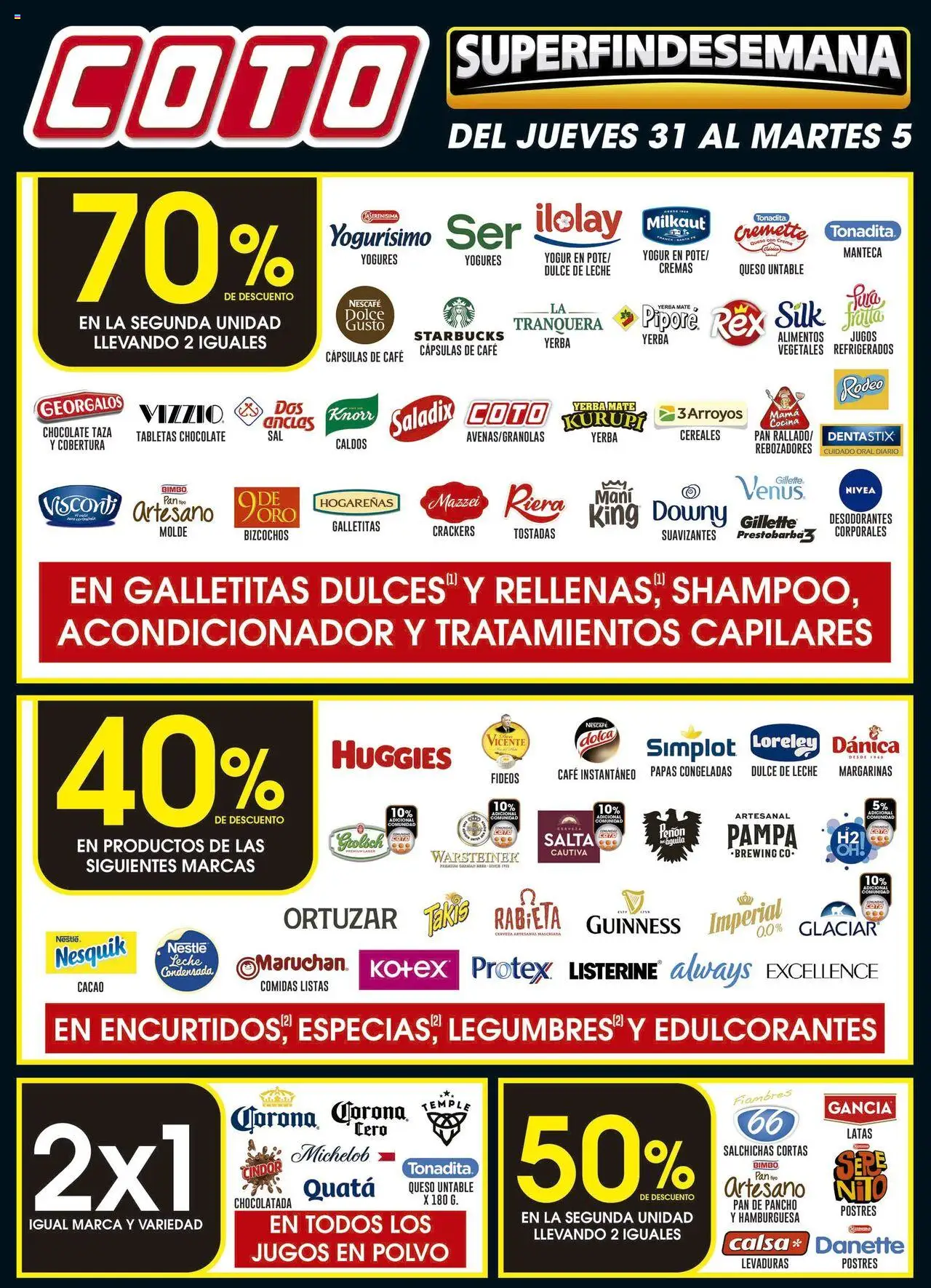 Coto promos │ válido desde el 31.07.2025 | Página: 1 | Productos: Taza, Dulce de leche, Chocolate, Cerveza