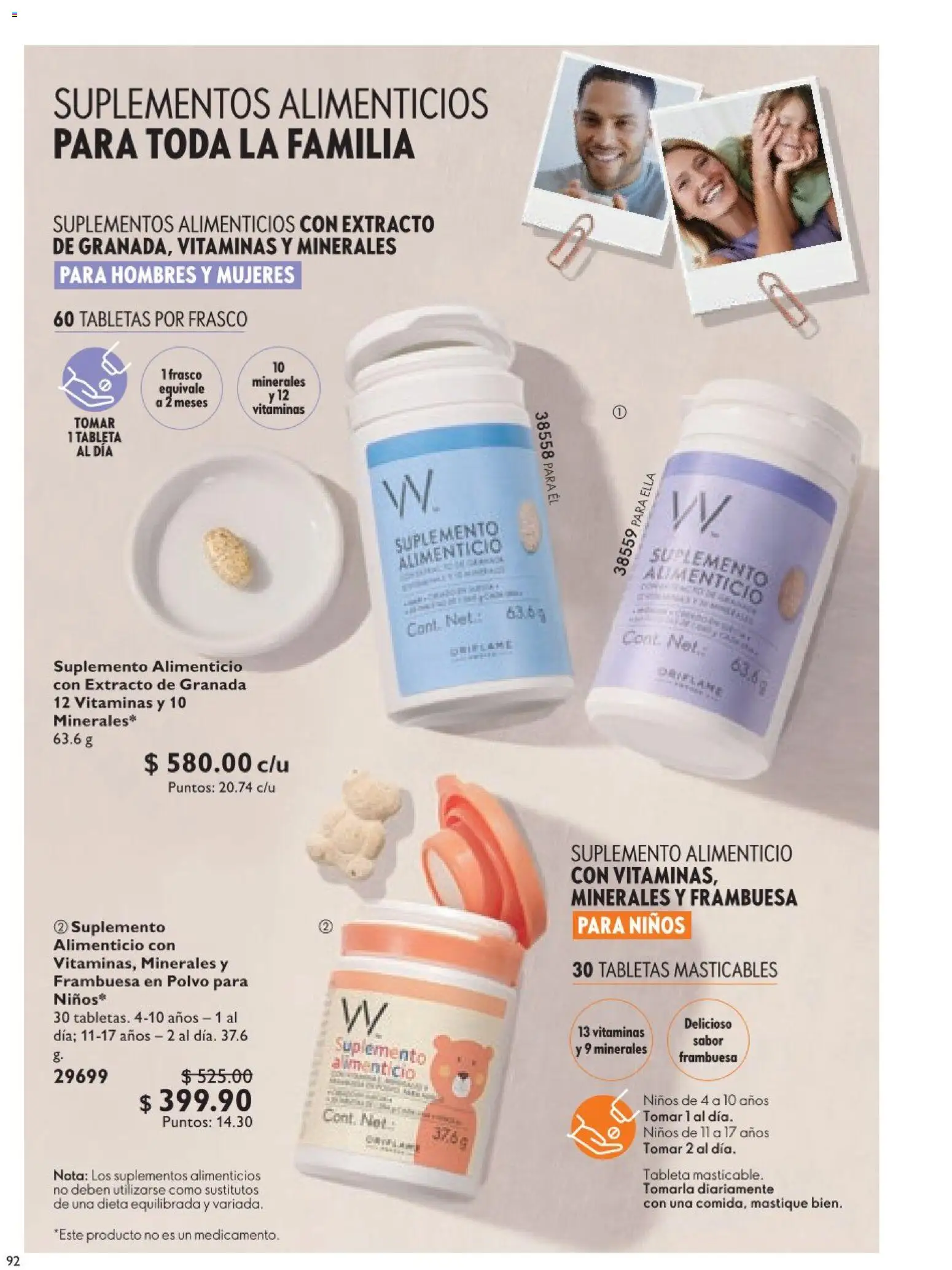 Nuevas ofertas de Oriflame válidas en toda la República Mexicana desde el 18.04.2026. ¡Encuentra las mejores ofertas en Oriflame campaña 6 2026! | Página: 92 | Productos: Frasco, Vitaminas, Polvo, Tableta