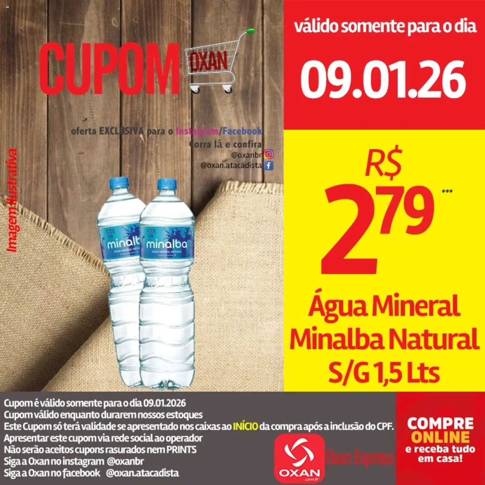 Oxan Atacadista Folheto - válido de 09.01.2026 | Página: 19 | Produtos: Minalba, Água mineral