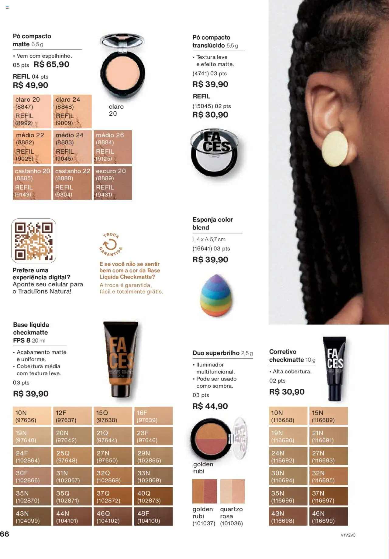 Natura Folheto - válido de 05.06.2025 | Página: 66 | Produtos: Pó compacto, Corretivo, Esponja, Iluminador