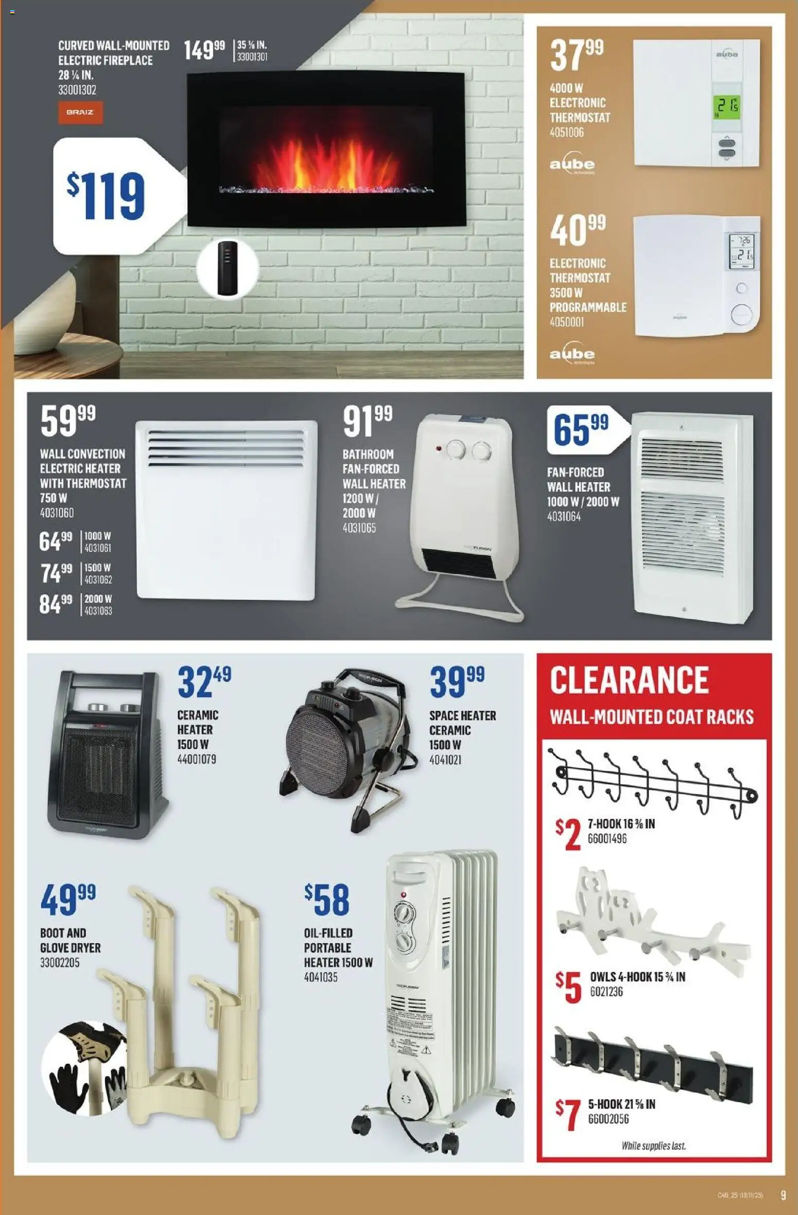 Canac flyer valid from 13.11.2025 | Page: 9 | Products: Dryer, Coat