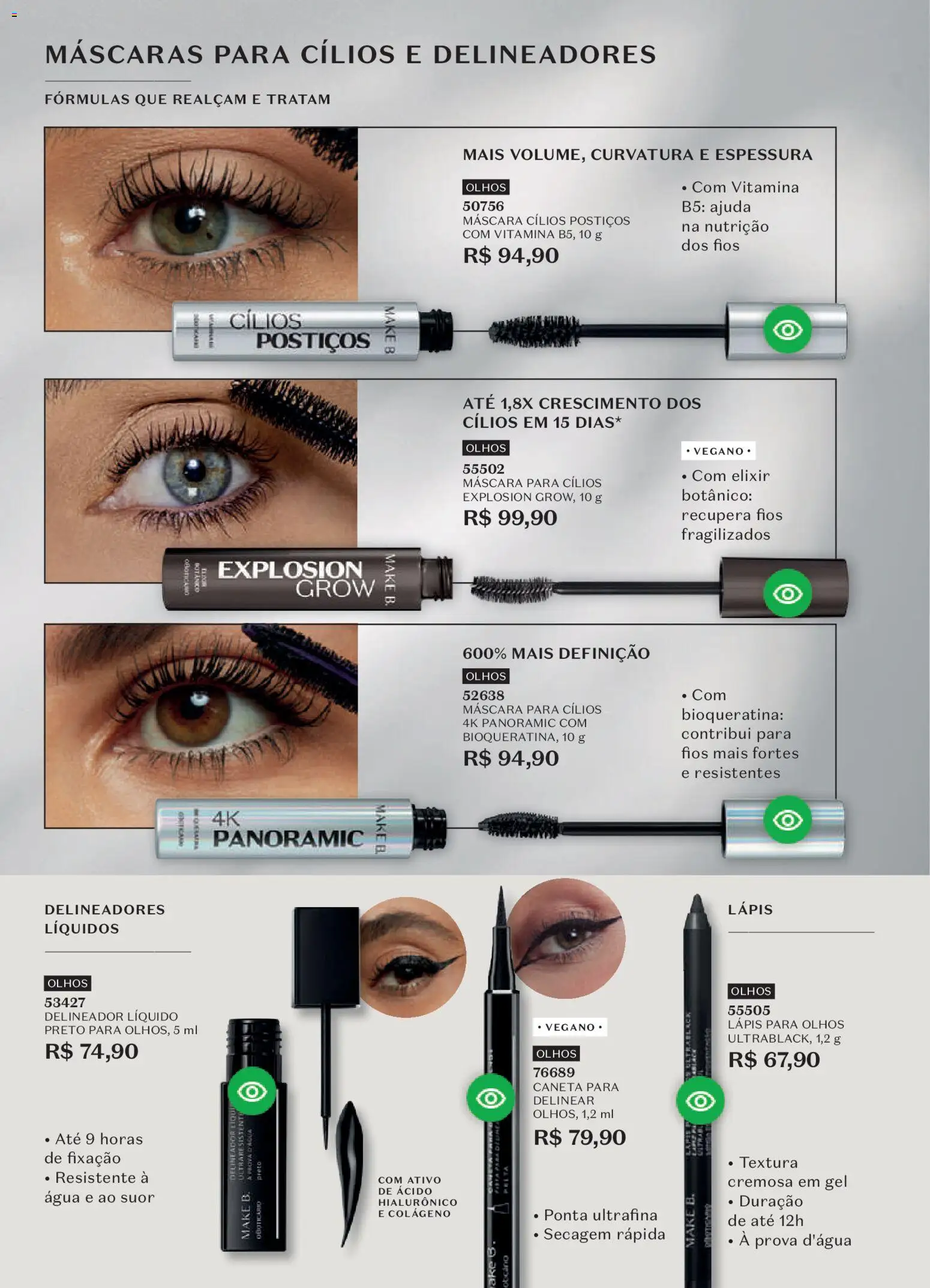 O Boticário Folheto - válido de 23.03.2026 | Página: 125 | Produtos: Colágeno, Máscara para cílios, Delineador, Caneta