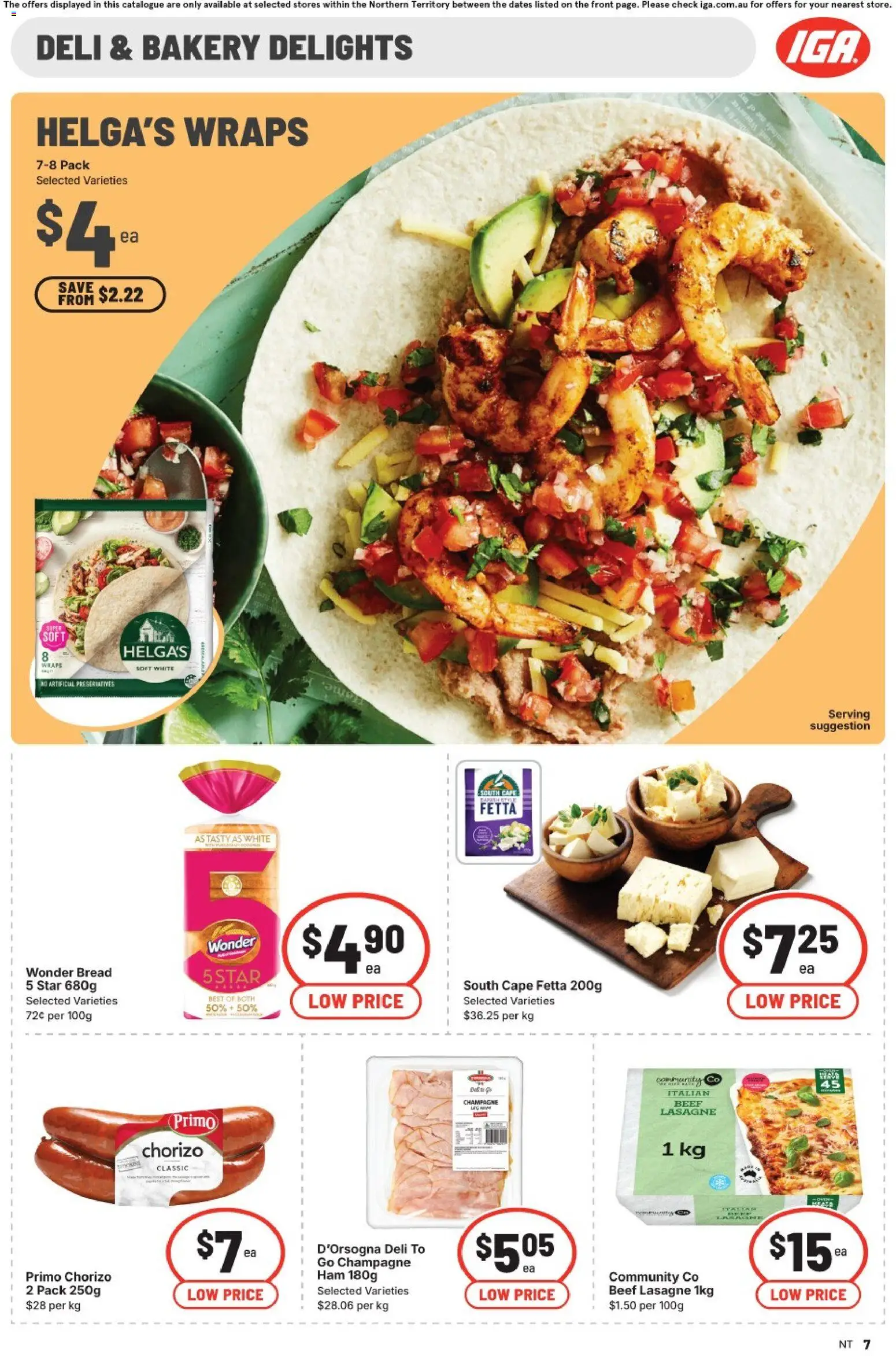 IGA catalogue - valid from 24.12.2025 | Page: 7 | Products: Bread, Ham, Beef, Bakery