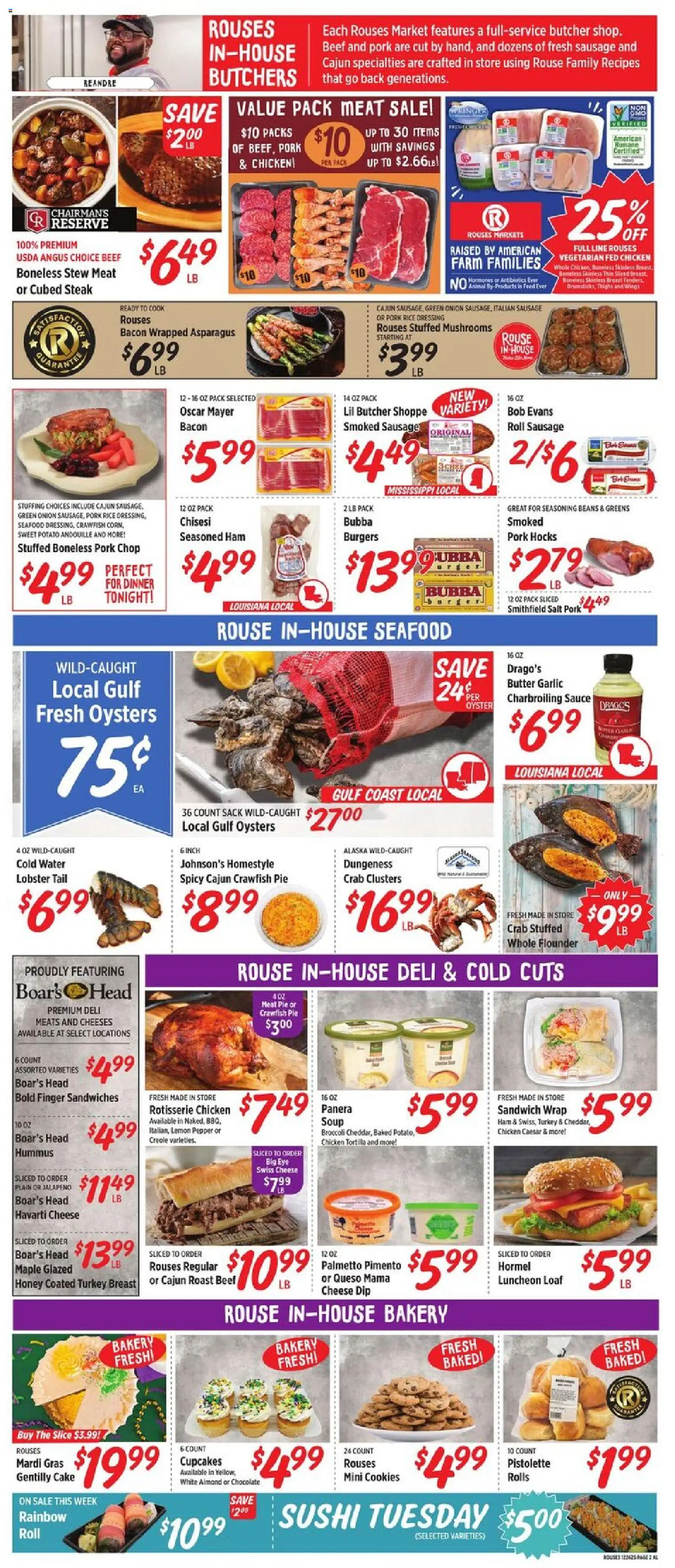 Rouses Weekly Ad - AL - valid from 26.12.2025 | Page: 6 | Products: Cheese, Pork, Water, Lemon