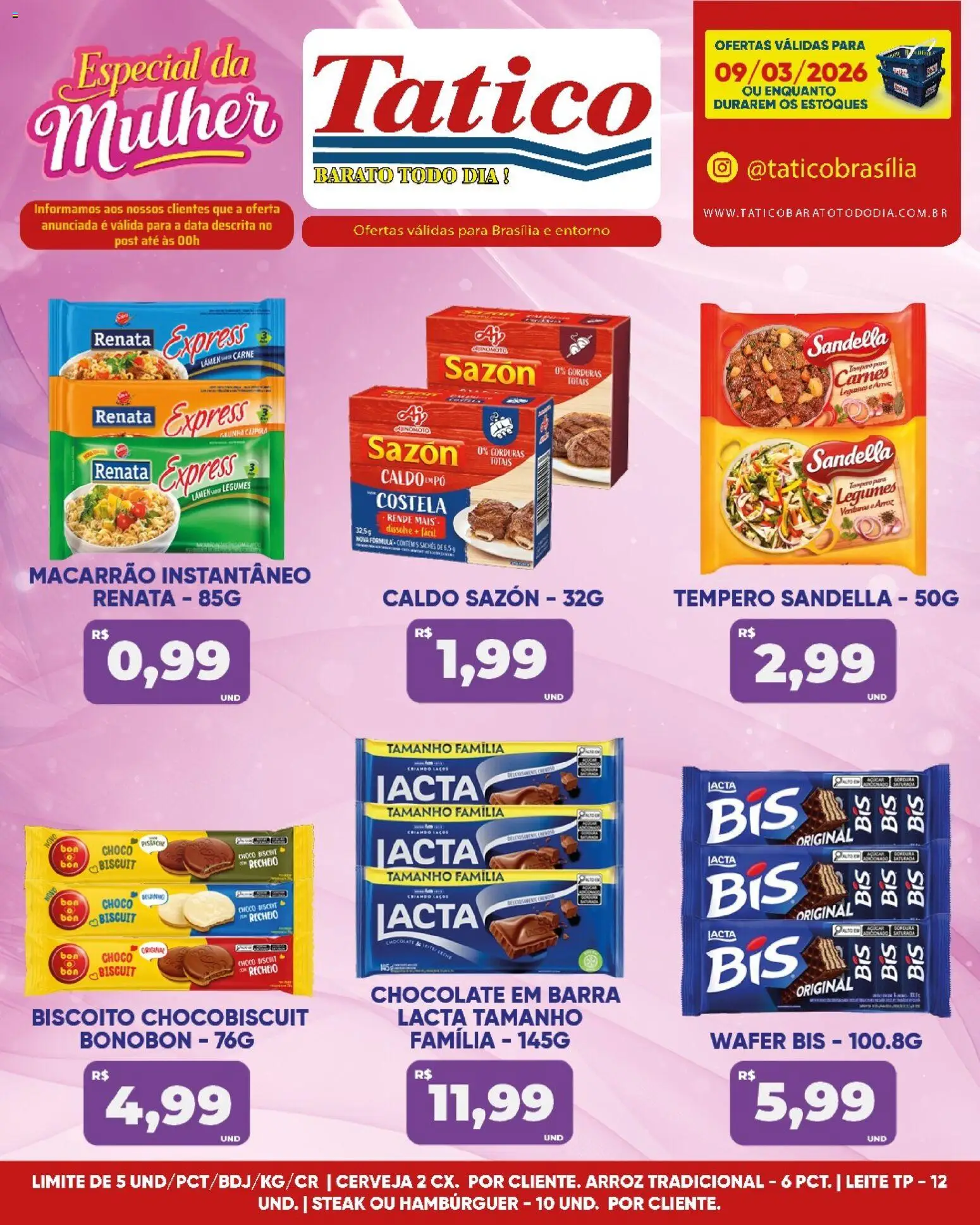 Tatico Folheto - válido de 10.03.2026 | Página: 19 | Produtos: Biscoito, Chocolate, Cerveja, Macarrão
