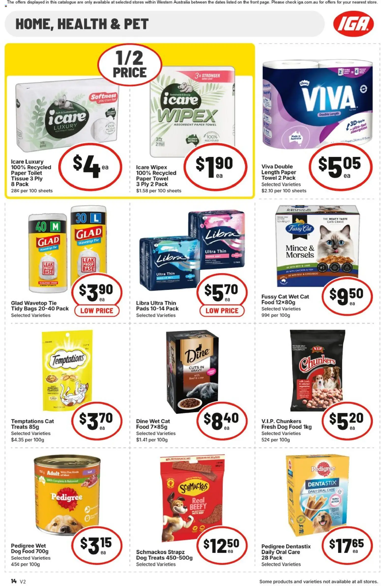 IGA catalogue - valid from 24.12.2025 | Page: 14 | Products: Lamp, Chicken, Beef, Dog food