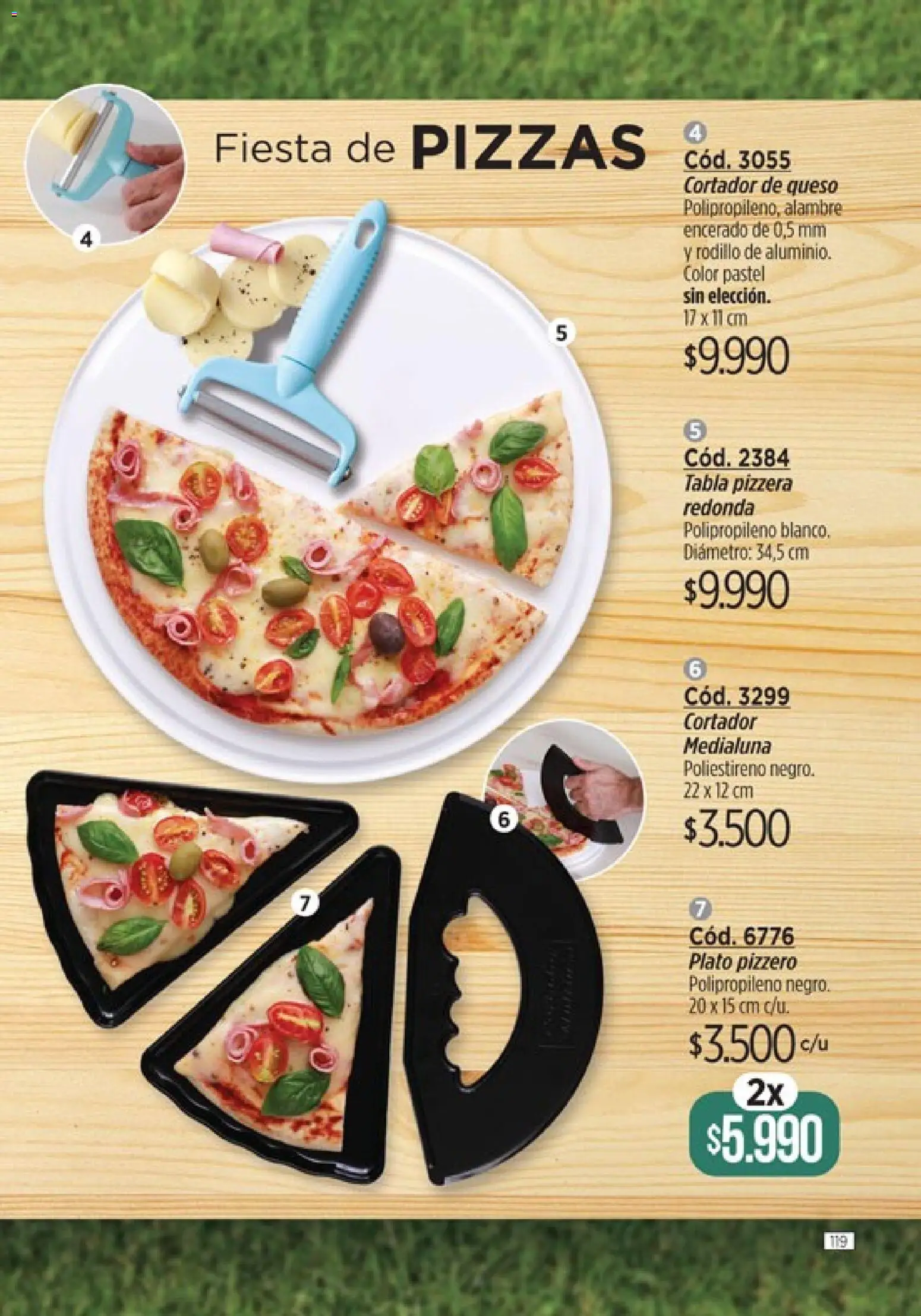 Catálogo Amodil Campaña 1/2026 │ válido desde el 01.01.2026 | Página: 119 | Productos: Pizzera, Cortador, Medialuna, Queso