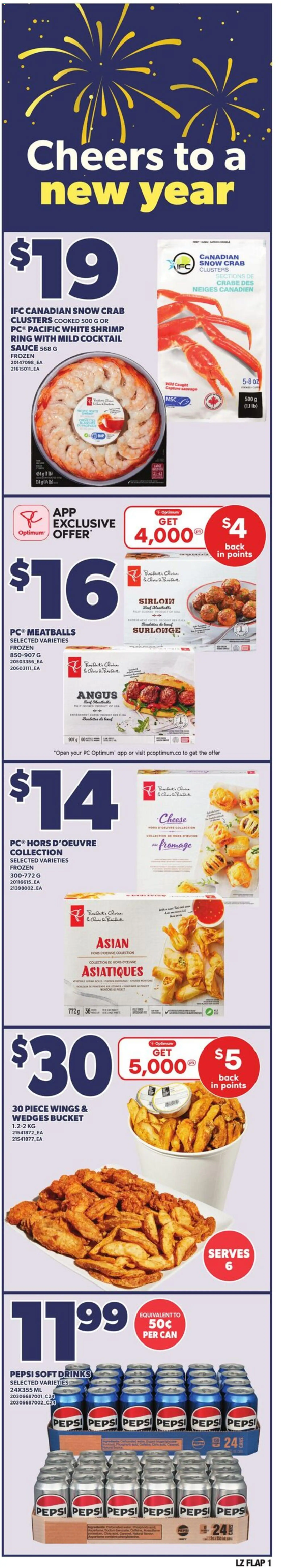 Loblaws flyer valid from 25.12.2025 | Page: 1 | Products: PC, Cheese