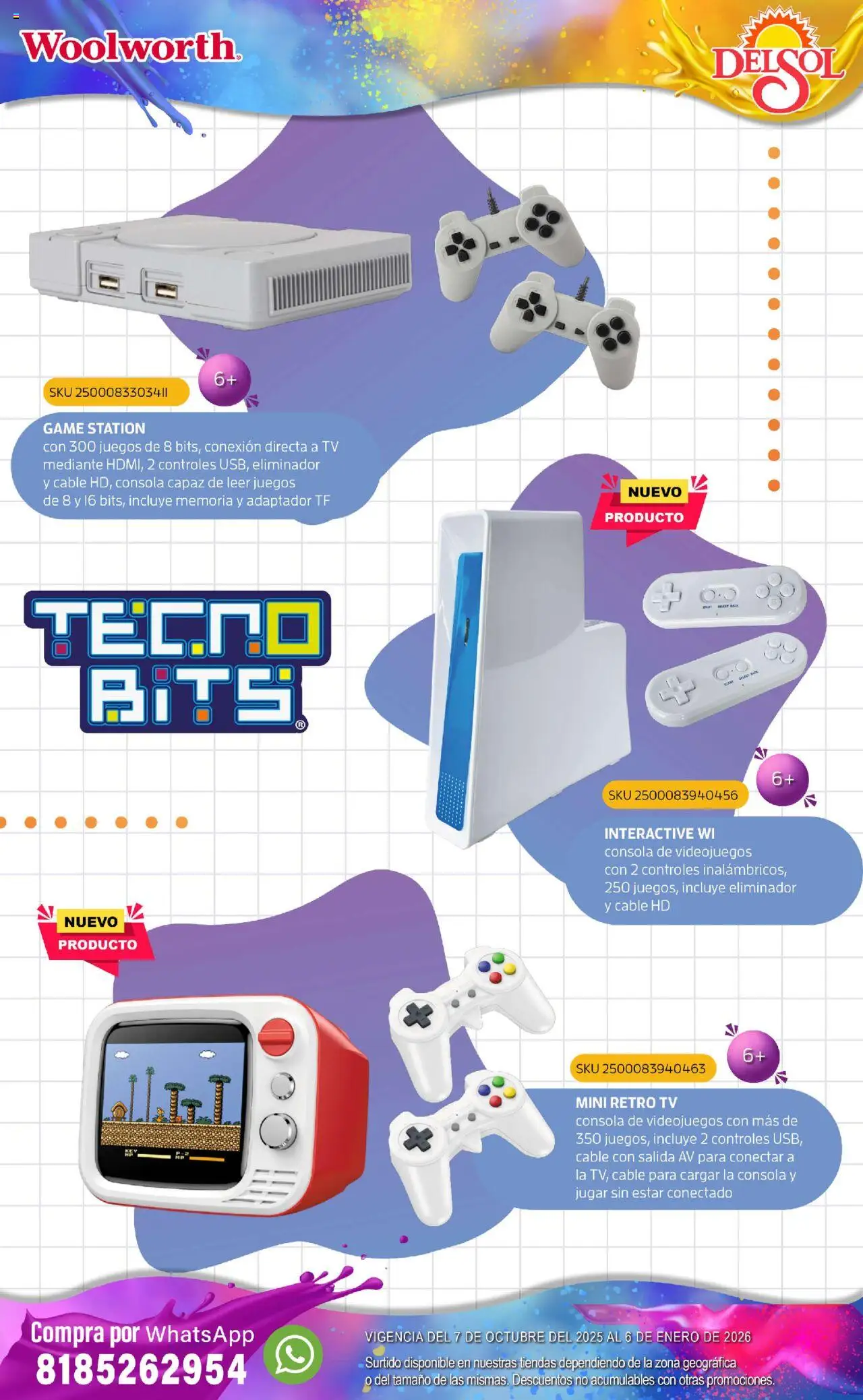 Nuevas ofertas de Del Sol y Woolworth válidas en toda la República Mexicana desde el 07.10.2025. ¡Encuentra las mejores ofertas en Del Sol y Woolworth - Catálogo Castillo Del Juguete! | Página: 116 | Productos: Cable, Adaptador