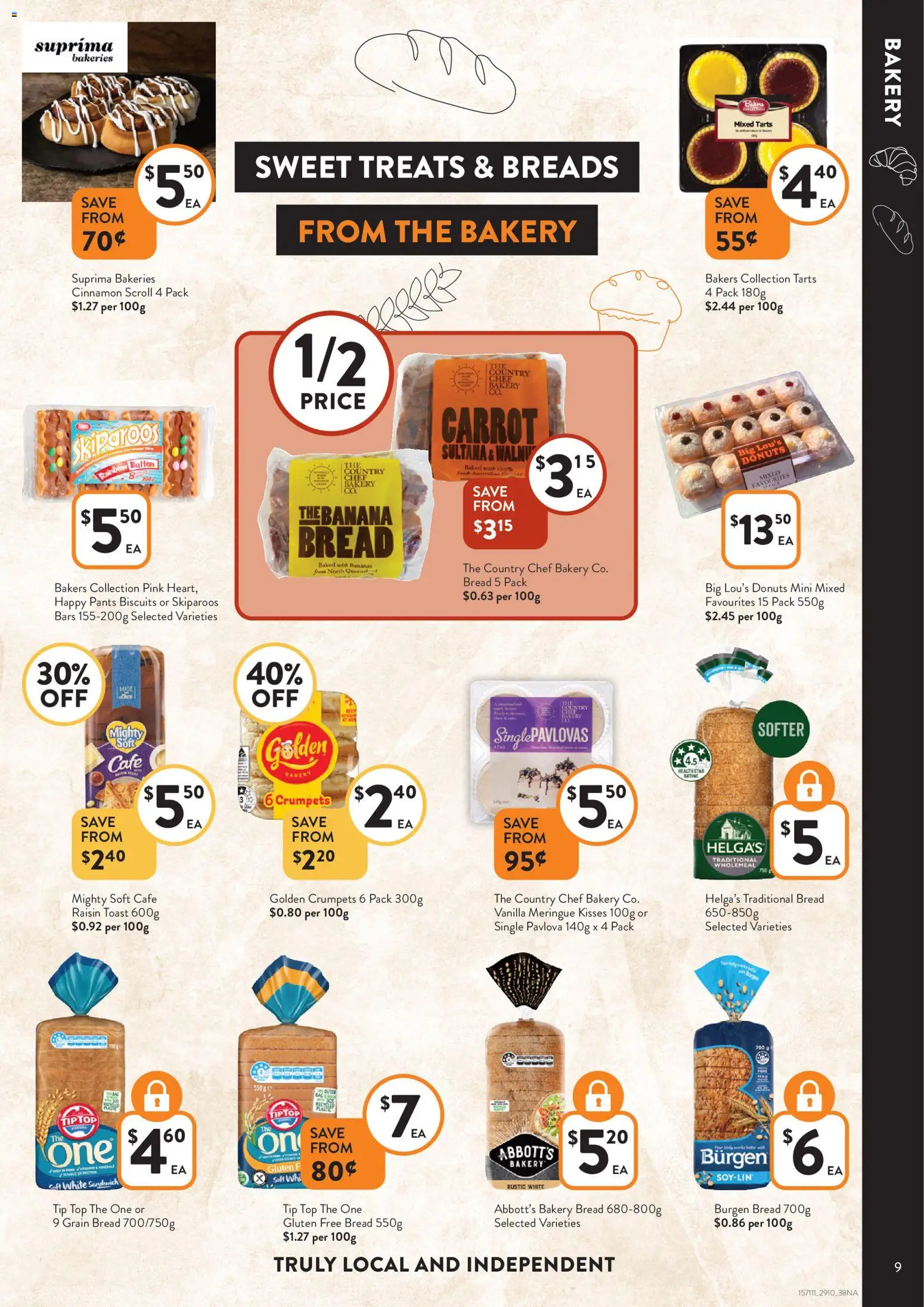 Foodworks catalogue - valid from 29.10.2025 | Page: 9 | Products: Bananas, Biscuits, Pants, Bakery