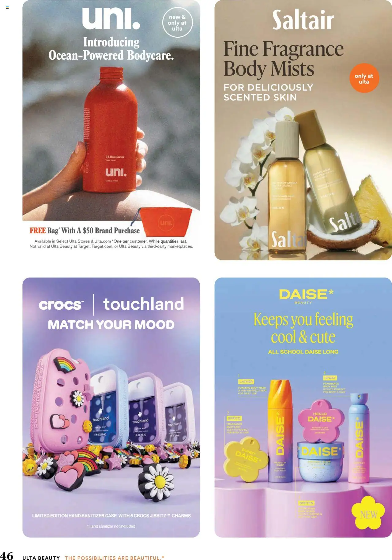 Ulta Beauty Weekly Ad - valid from 03.08.2025 | Page: 46 | Products: Fragrance, Body Wash, Water, Salt