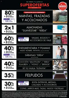 Vista previa Disco - Ofertas | Electro, T. Libre y más válido desde el 17.10.2025 | Página: 2 | Productos: Disco, Sabanas, Ropa, Vasos