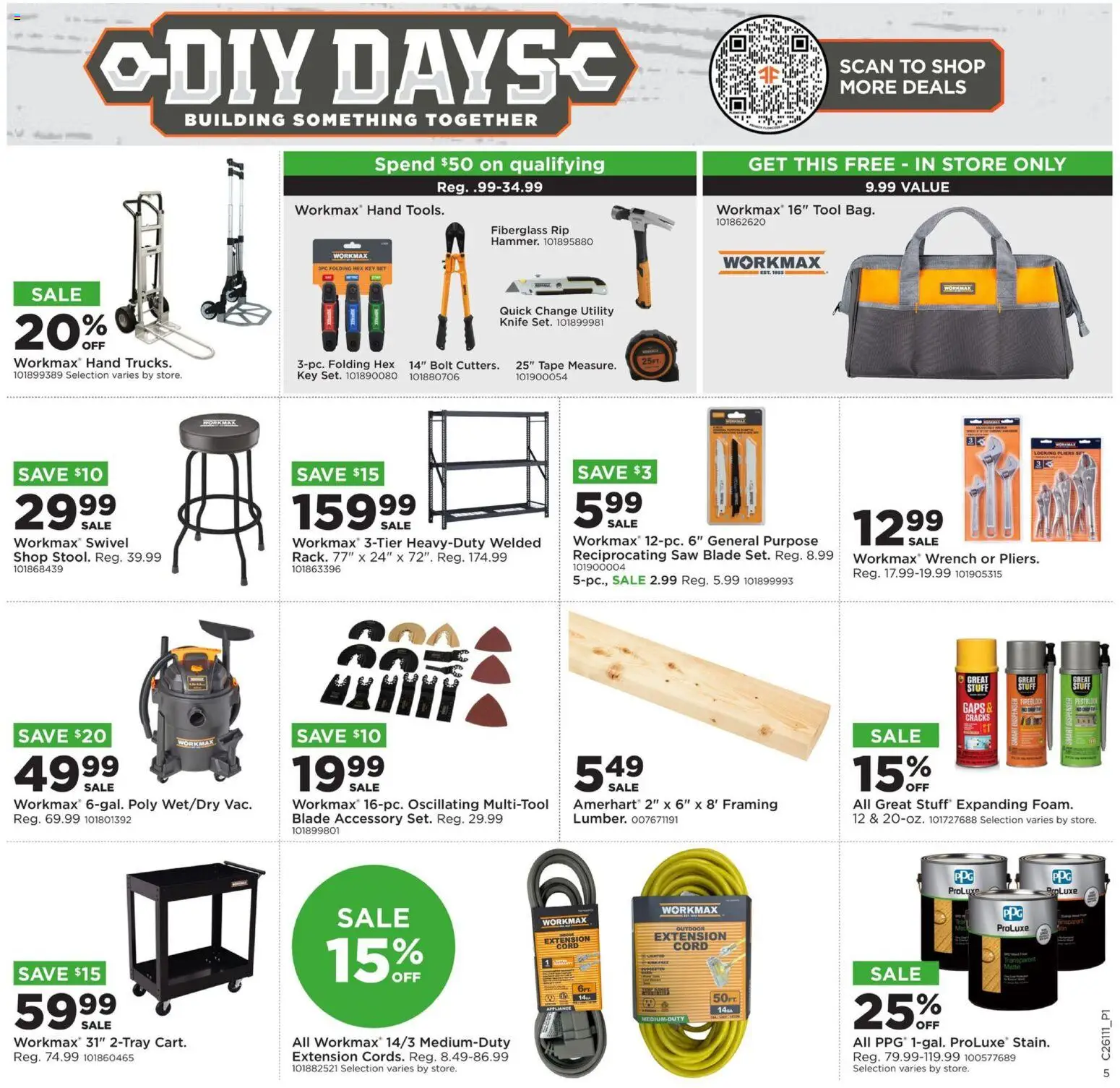 Mills Fleet Farm Weekly Ad - valid from 09.03.2026 | Page: 8 | Products: Utility Knife, Saw, Swivel, Reciprocating Saw