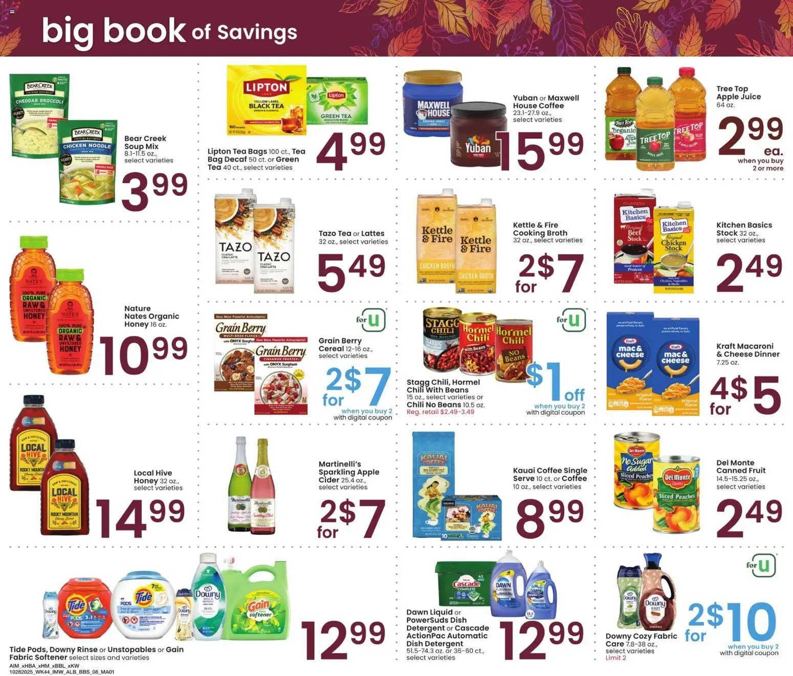 Albertsons Big Book of Savings - valid from 28.10.2025 | Page: 8 | Products: Cider, Cheese, Coffee, Beef