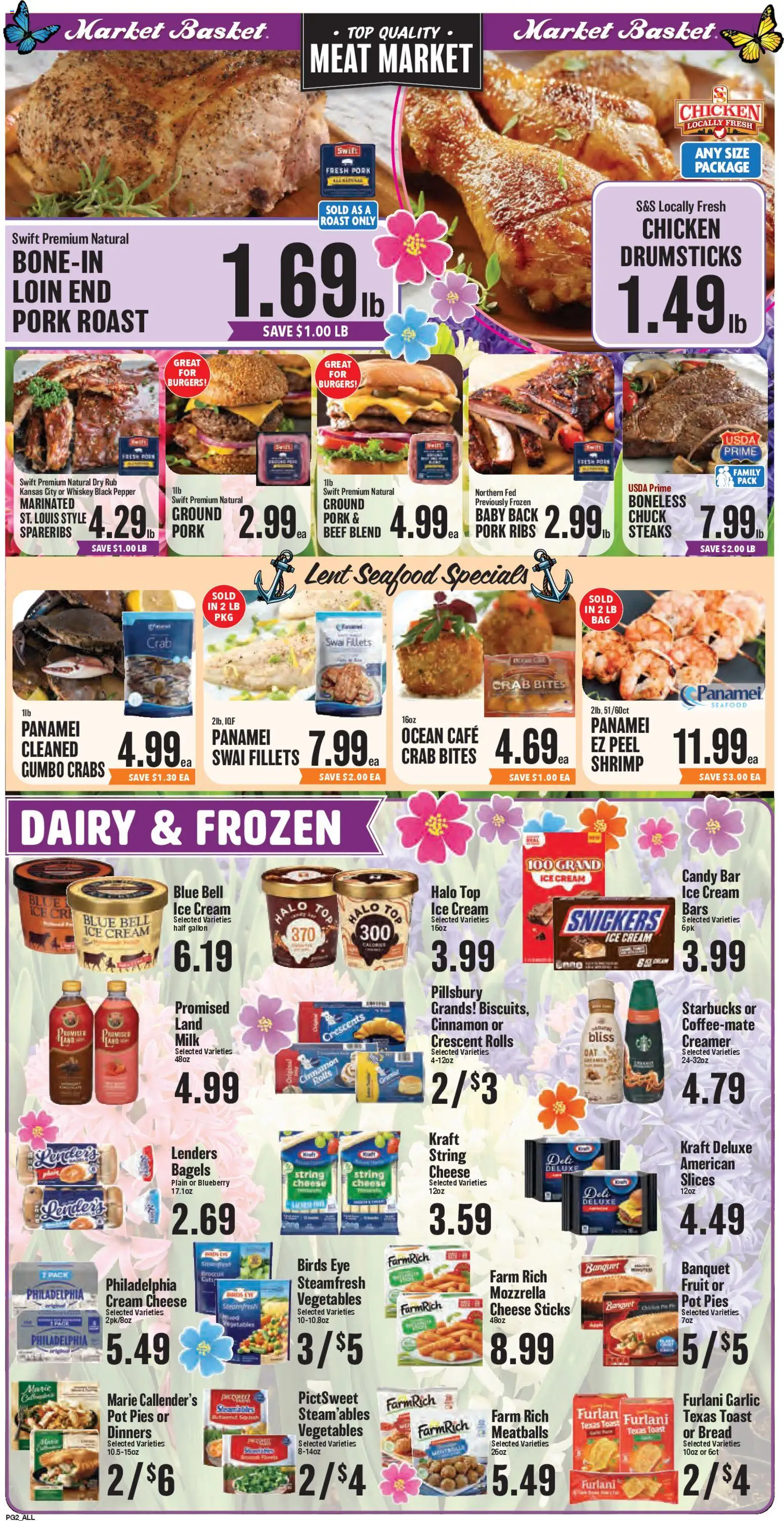 Market Basket Weekly Ad - valid from 18.03.2026 | Page: 2 | Products: Milk, Whiskey, Pepper, Garlic