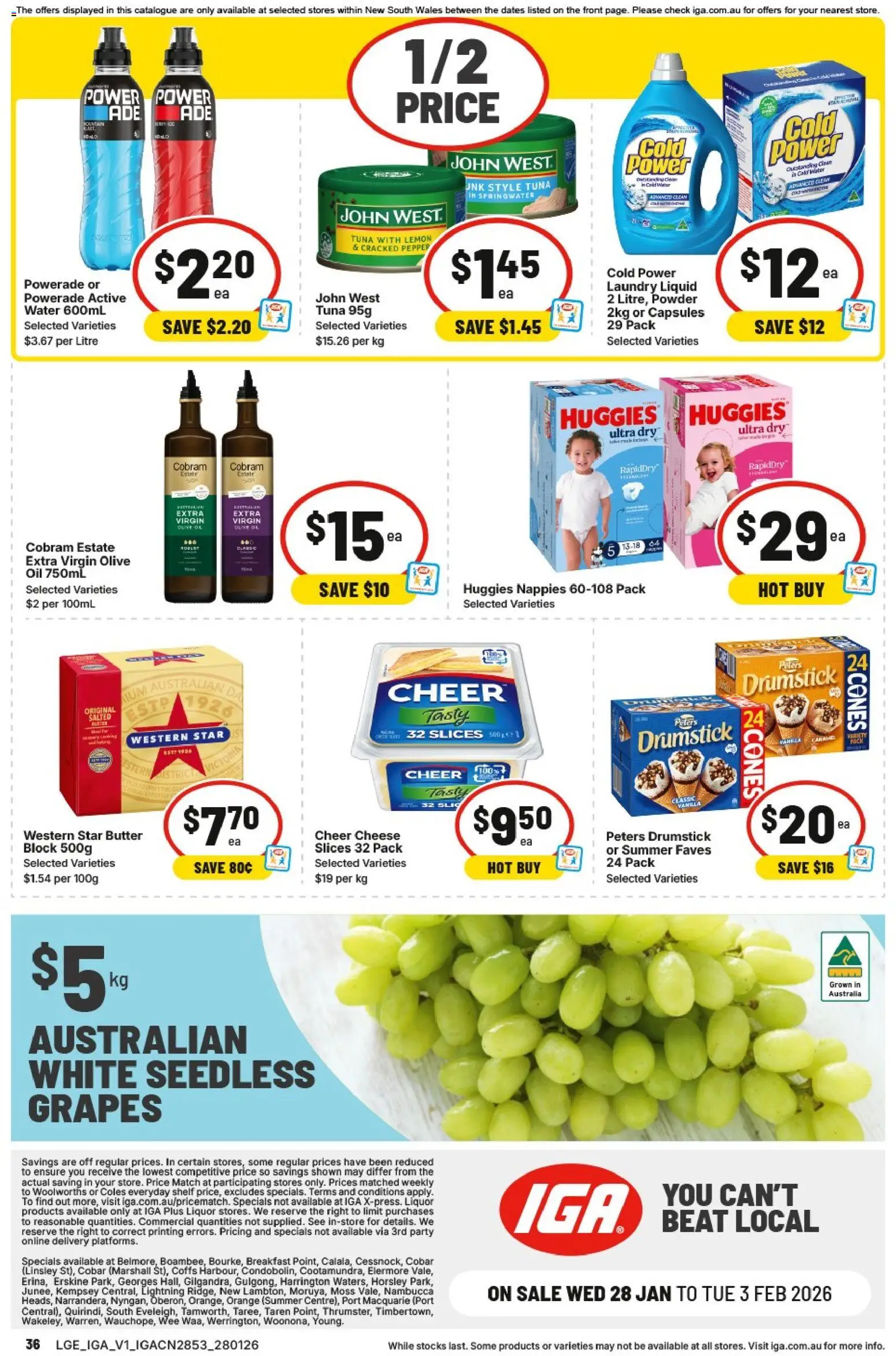 IGA catalogue - valid from 28.01.2026 | Page: 32 | Products: Cheese, Oil, Nappies, Pepper