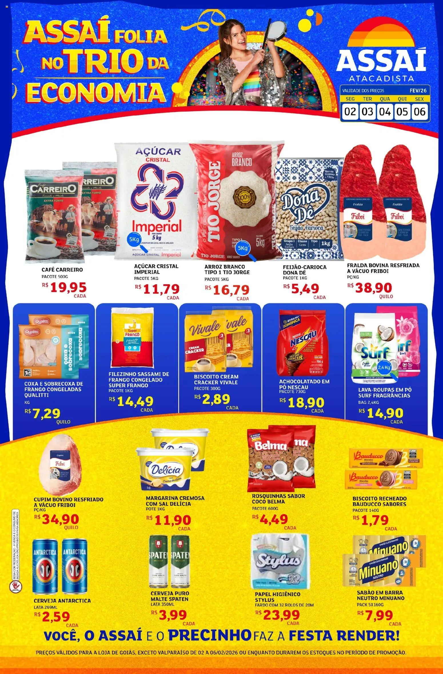 Assaí Atacadista Folheto - válido de 02.02.2026 | Página: 1 | Produtos: Pó, Nescau, Leite, Frango