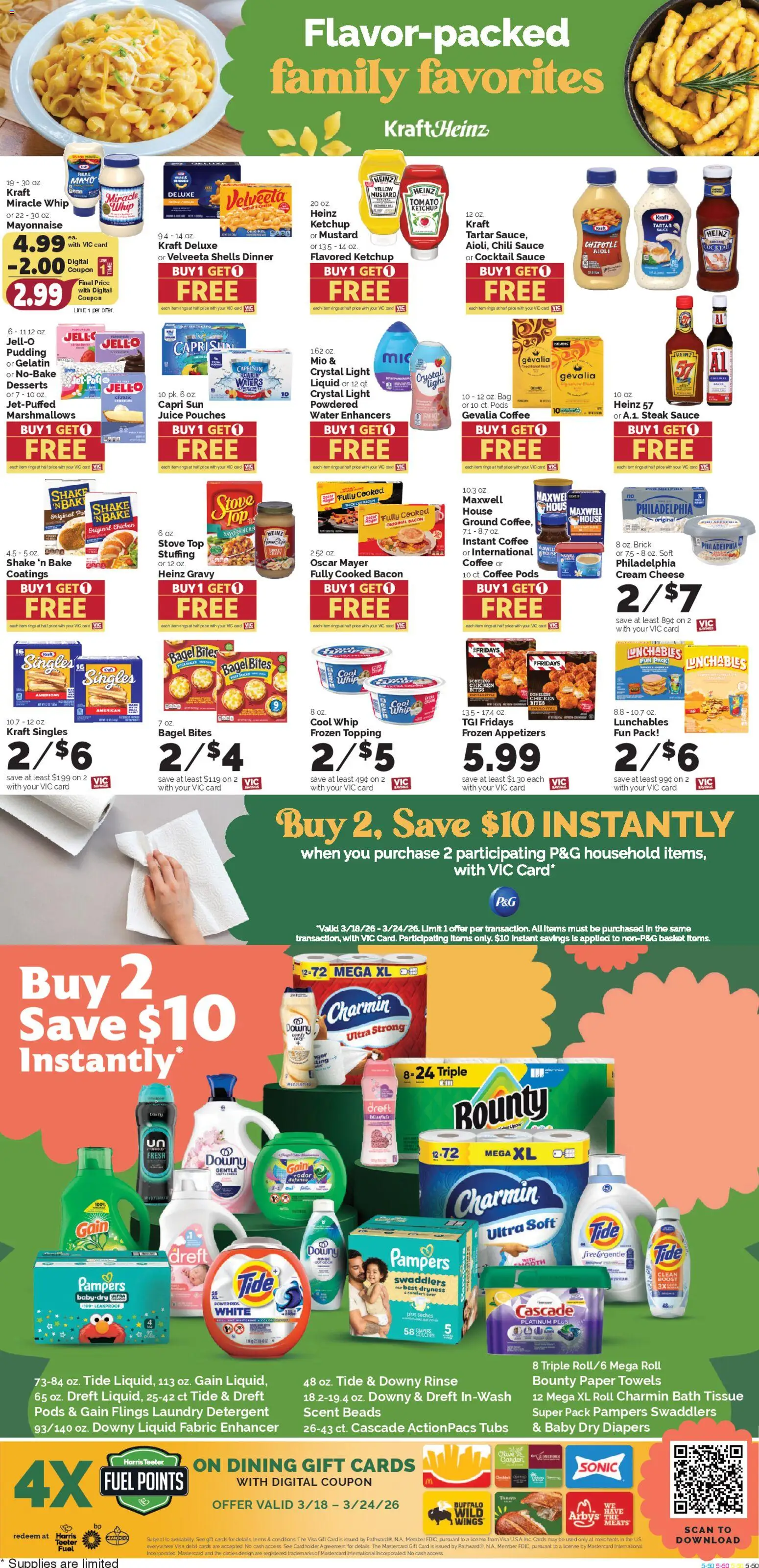 Harris Teeter Weekly Ad - valid from 18.03.2026 | Page: 10 | Products: Detergent, Water, Mayonnaise, Sauce