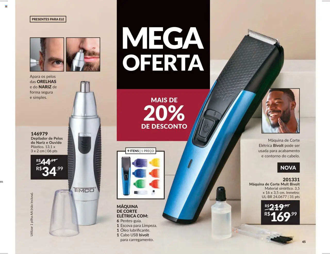 Avon Folheto - válido de 07.10.2025 | Página: 45 | Produtos: Depilador, Escova, Cabo, USB