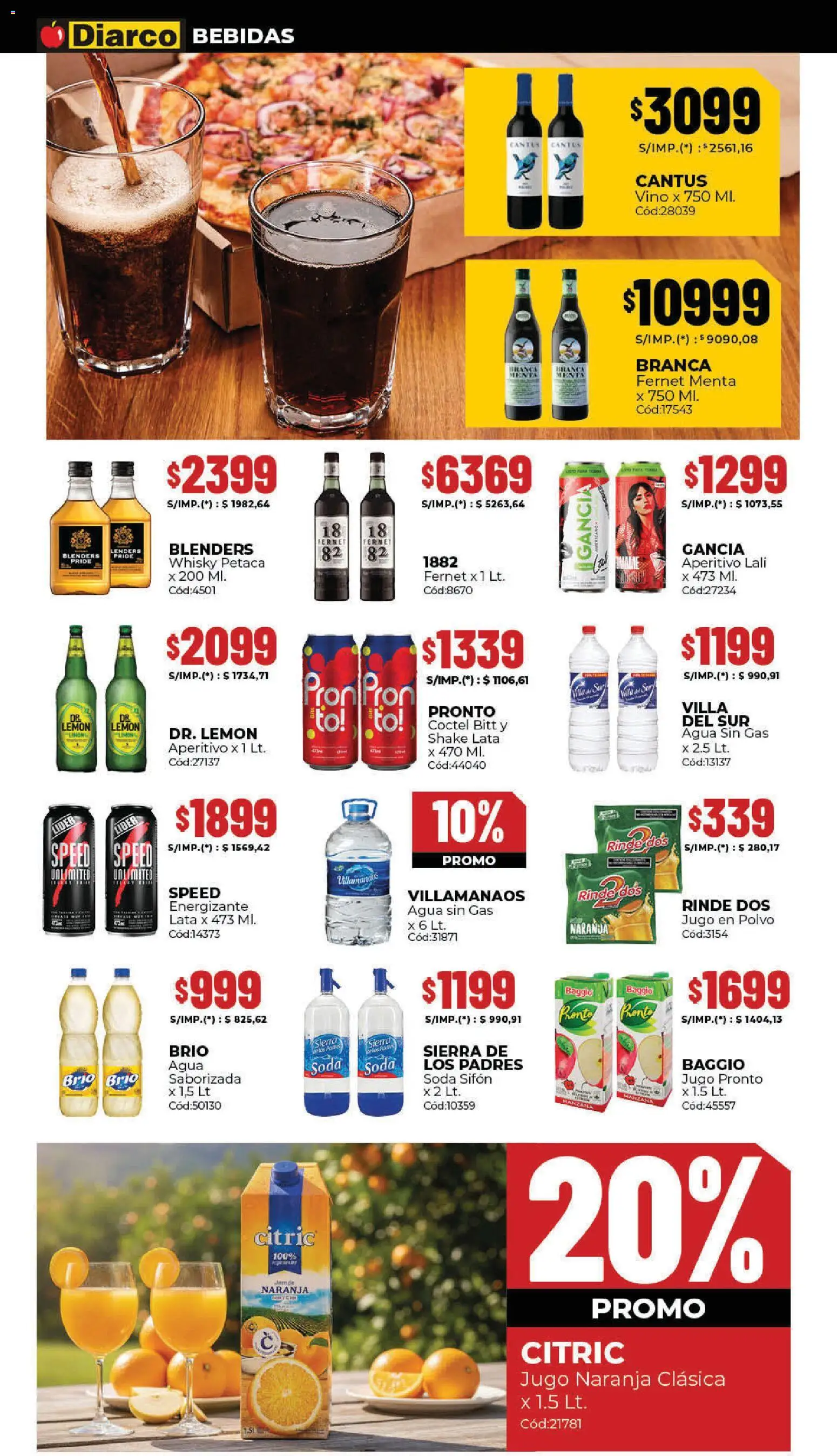 Diarco ofertas │ válido desde el 03.11.2025 | Página: 10 | Productos: Whisky, Polvo, Jugo, Vino