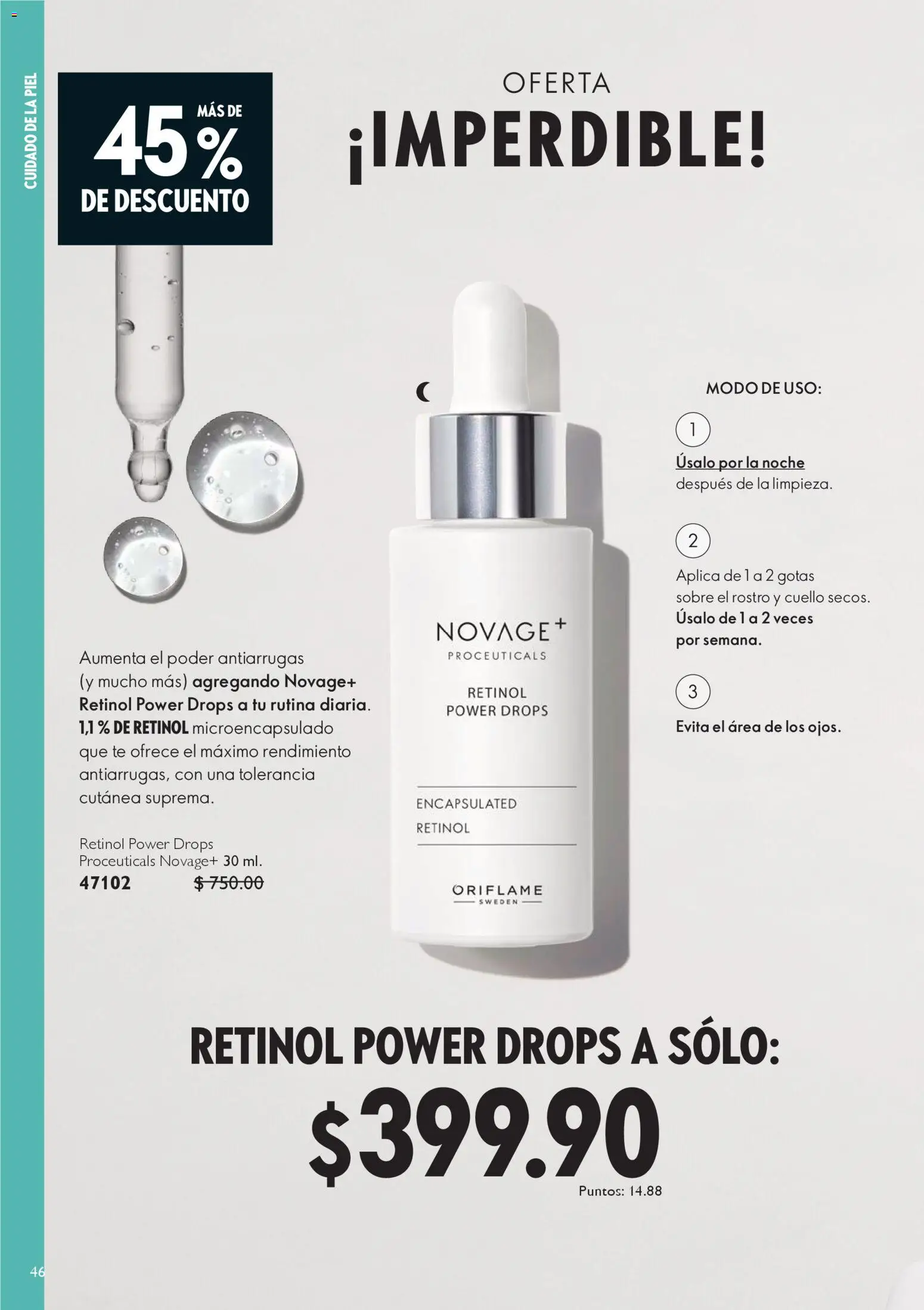 Nuevas ofertas de Oriflame válidas en toda la República Mexicana desde el 27.12.2025. ¡Encuentra las mejores ofertas en Oriflame campaña 1 2026! | Página: 46 | Productos: Té, Sobre