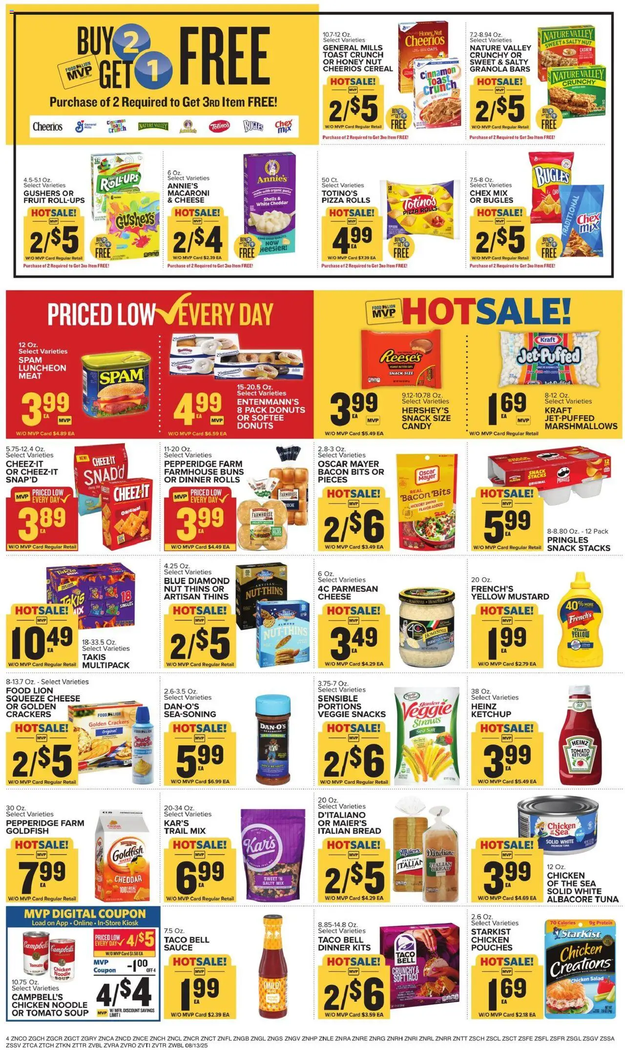 Food Lion Weekly Ad - valid from 13.08.2025 | Page: 7 | Products: Butter, Pasta, Ketchup, Salt