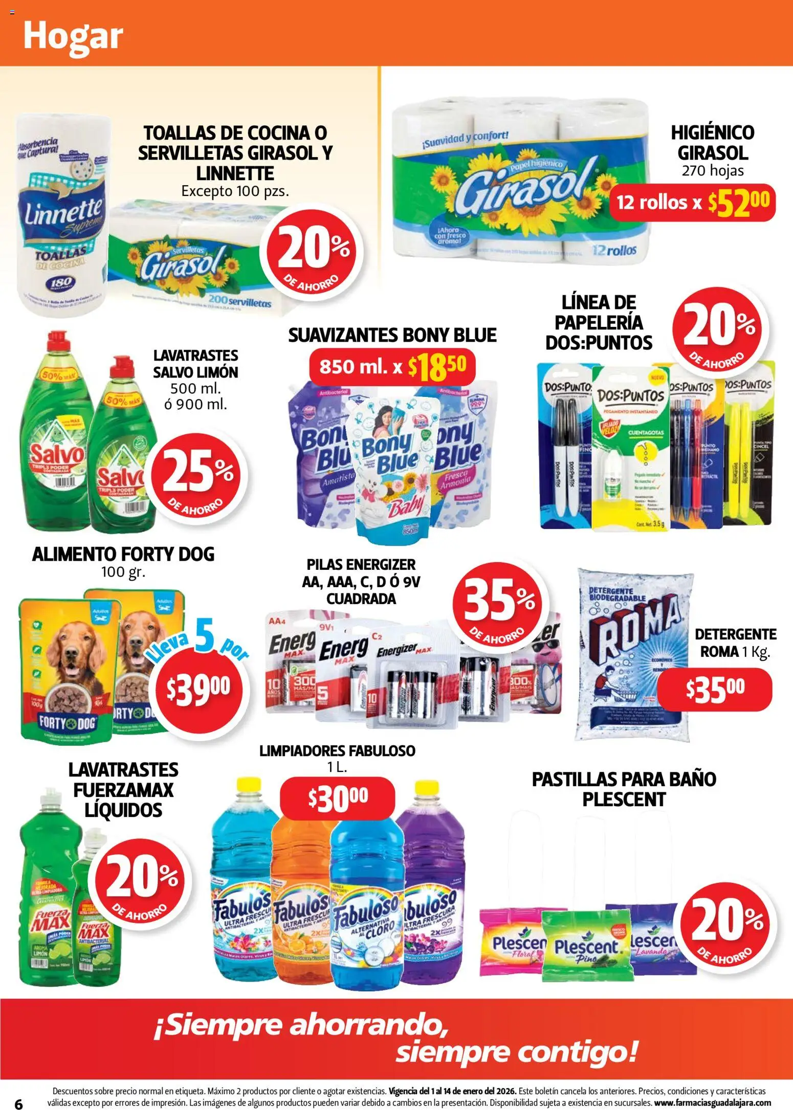 Nuevas ofertas de Farmacia Guadalajara válidas en toda la República Mexicana desde el 01.01.2026. ¡Encuentra las mejores ofertas en Farmacia Guadalajara catálogo! | Página: 6
