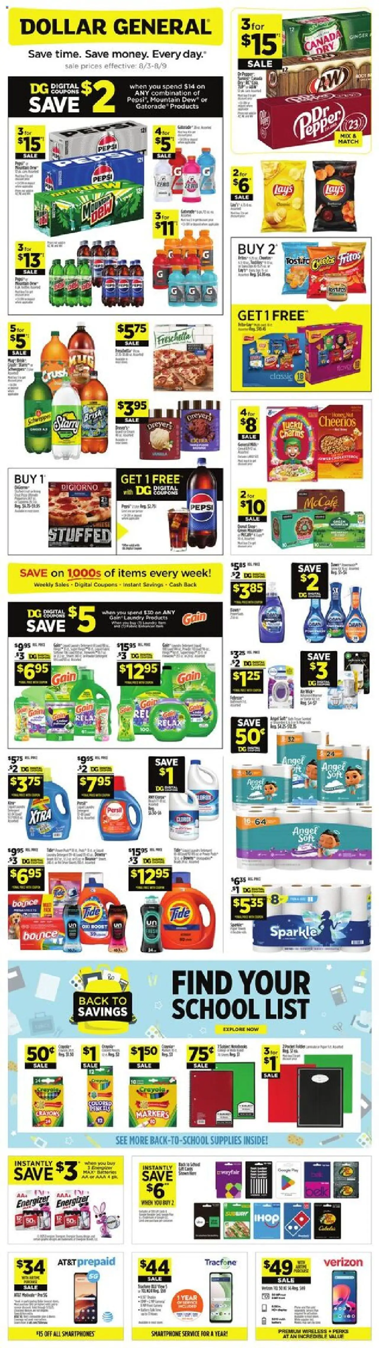 Dollar General Weekly Ad - TX - valid from 03.08.2025 | Page: 1