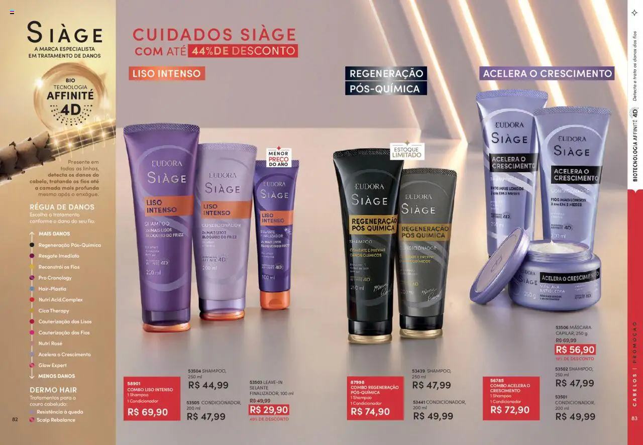Eudora Folheto - válido de 06.08.2025 | Página: 42 | Produtos: Shampoo, Condicionador, Régua