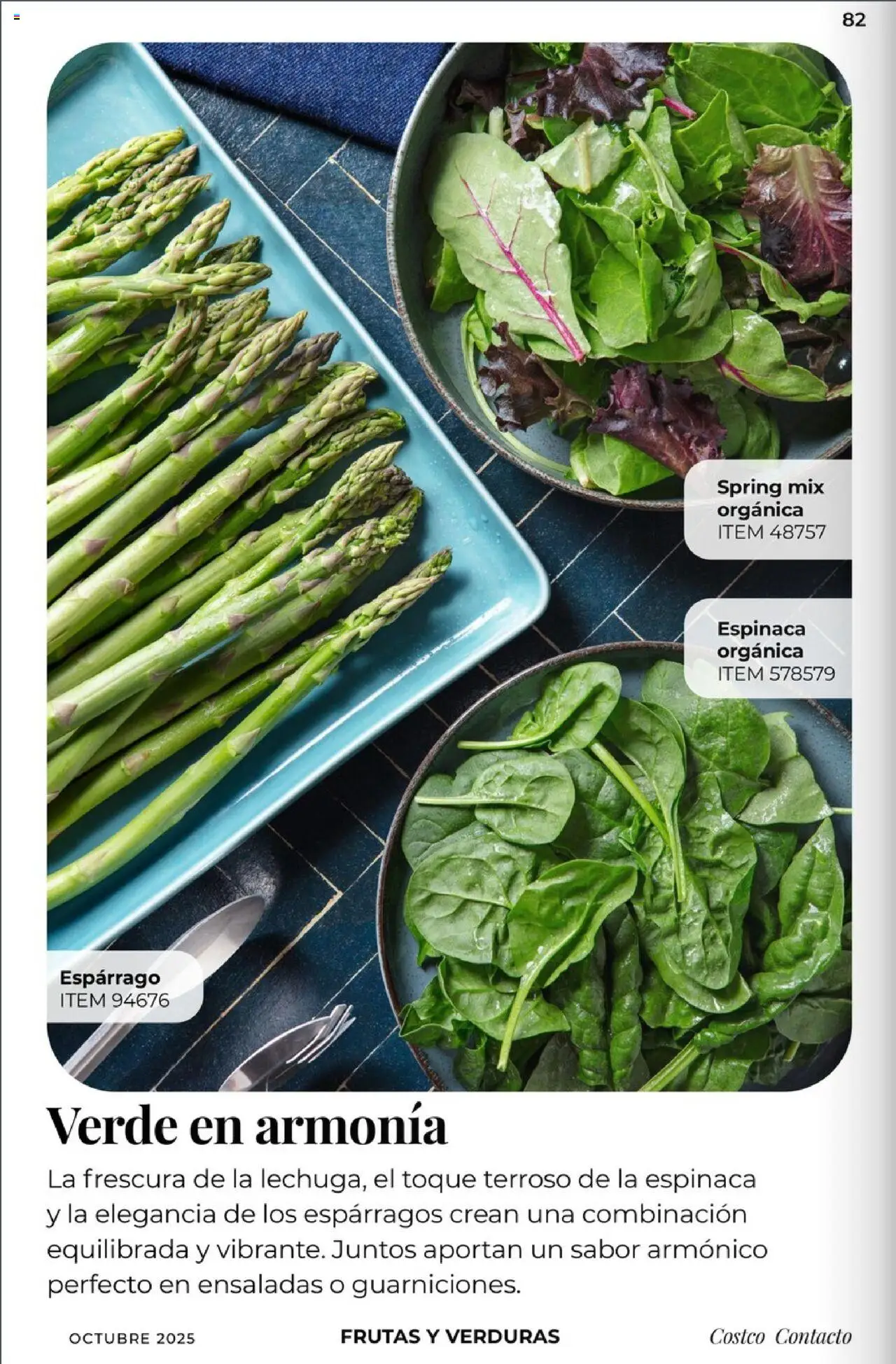 Nuevas ofertas de Costco válidas en toda la República Mexicana desde el 03.10.2025. ¡Encuentra las mejores ofertas en Costco - Revista Octubre! | Página: 82 | Productos: Espárragos, Espinaca