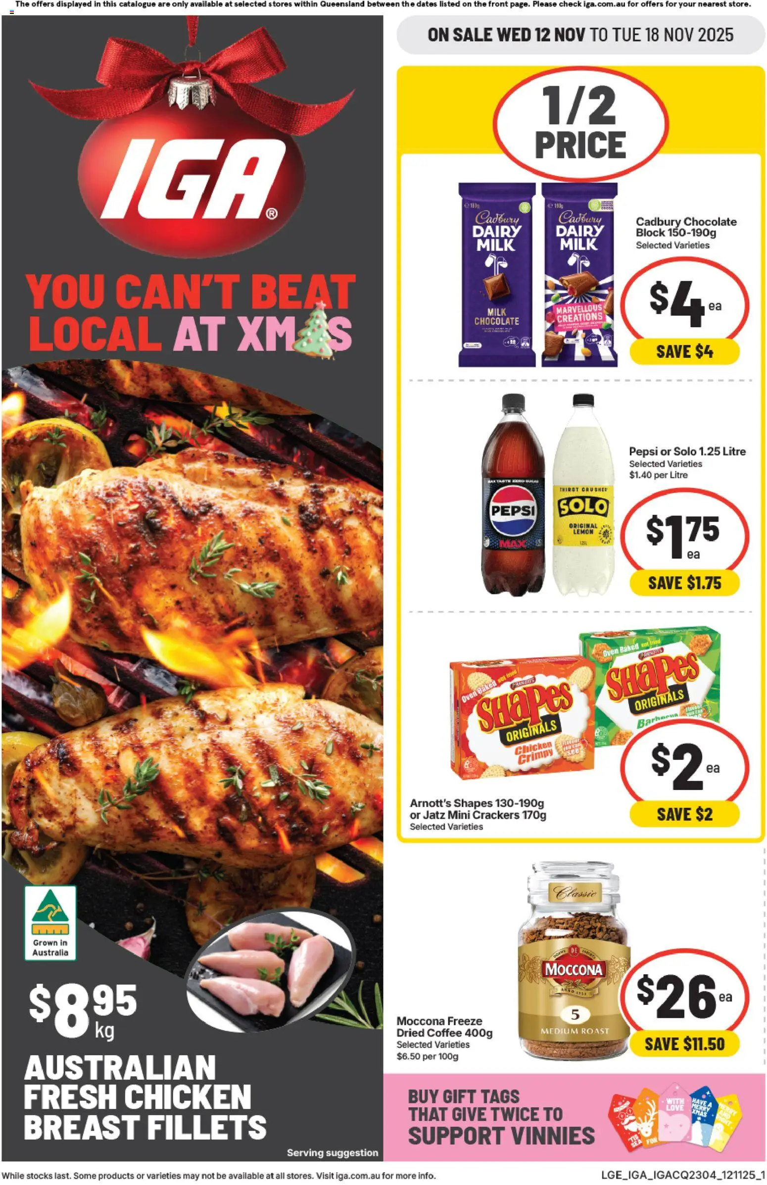 IGA catalogue - valid from 12.11.2025 | Page: 1 | Products: Dairy, Coffee, Lemon, Oven