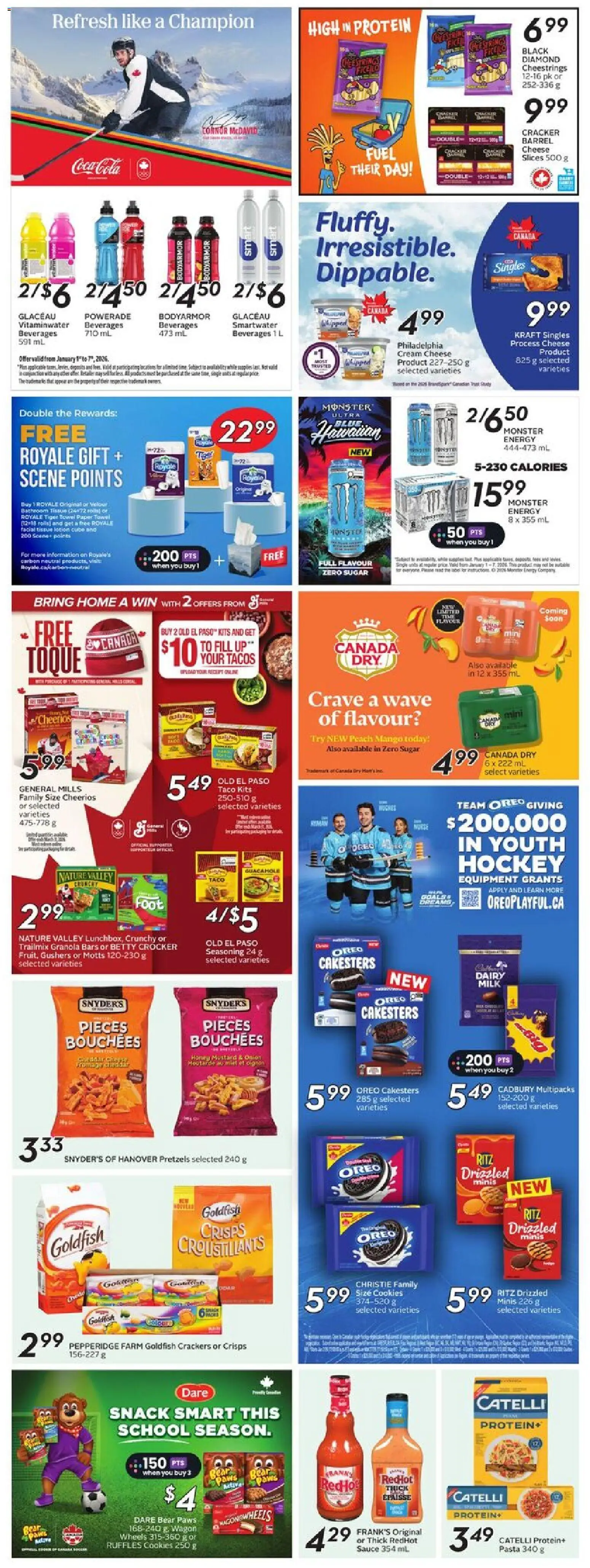 Sobeys flyer valid from 01.01.2026 | Page: 21 | Products: Cream, Cookies, Milk, Cheese