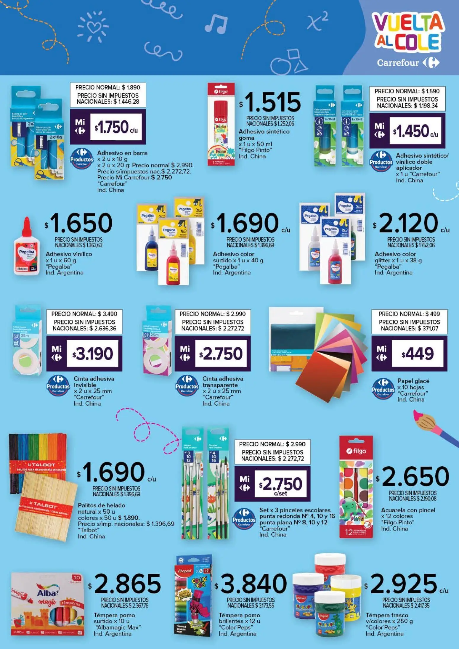 Carrefour - Vuelta al Cole  │ válido desde el 10.02.2026 | Página: 15 | Productos: Helado, Pincel, Glitter, Frasco