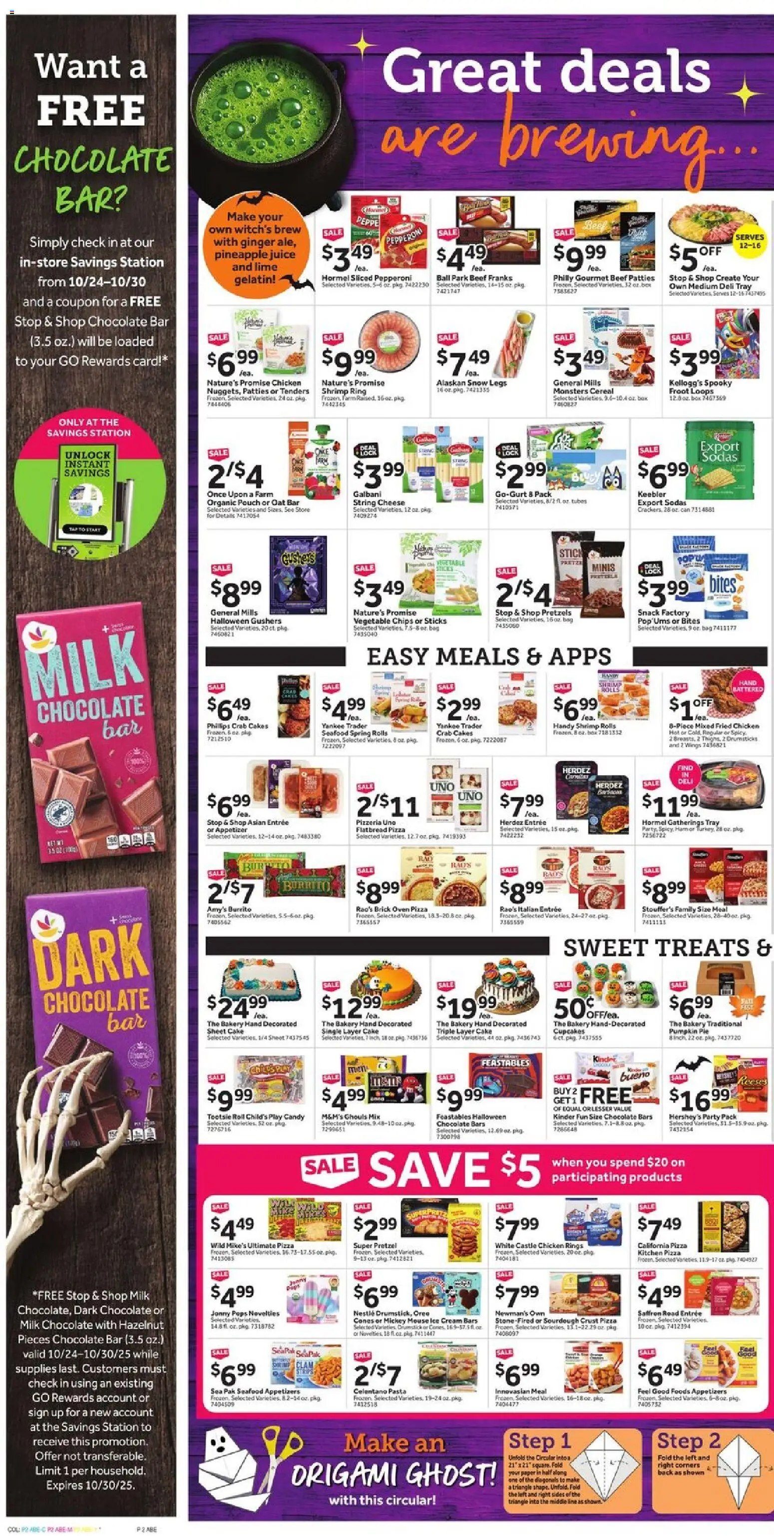Stop & Shop Weekly Circular - CT - valid from 24.10.2025 | Page: 4 | Products: Chocolate, Chips, Pumpkin, Bag