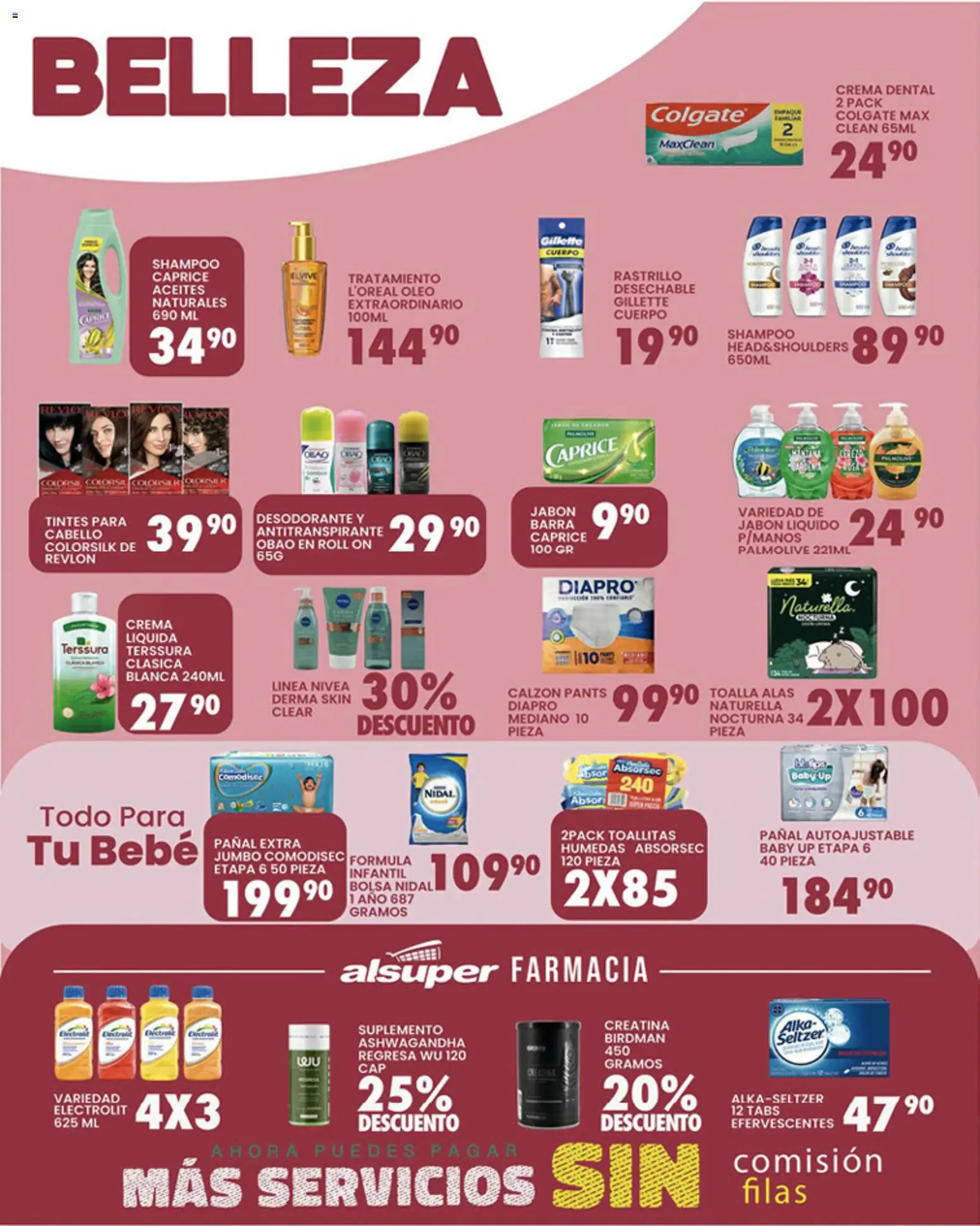 Nuevas ofertas de Alsuper válidas en toda la República Mexicana desde el 27.03.2026. ¡Encuentra las mejores ofertas en Alsuper folleto Laguna! | Página: 4 | Productos: Jabón líquido, Bolsa, Toallitas húmedas, Body