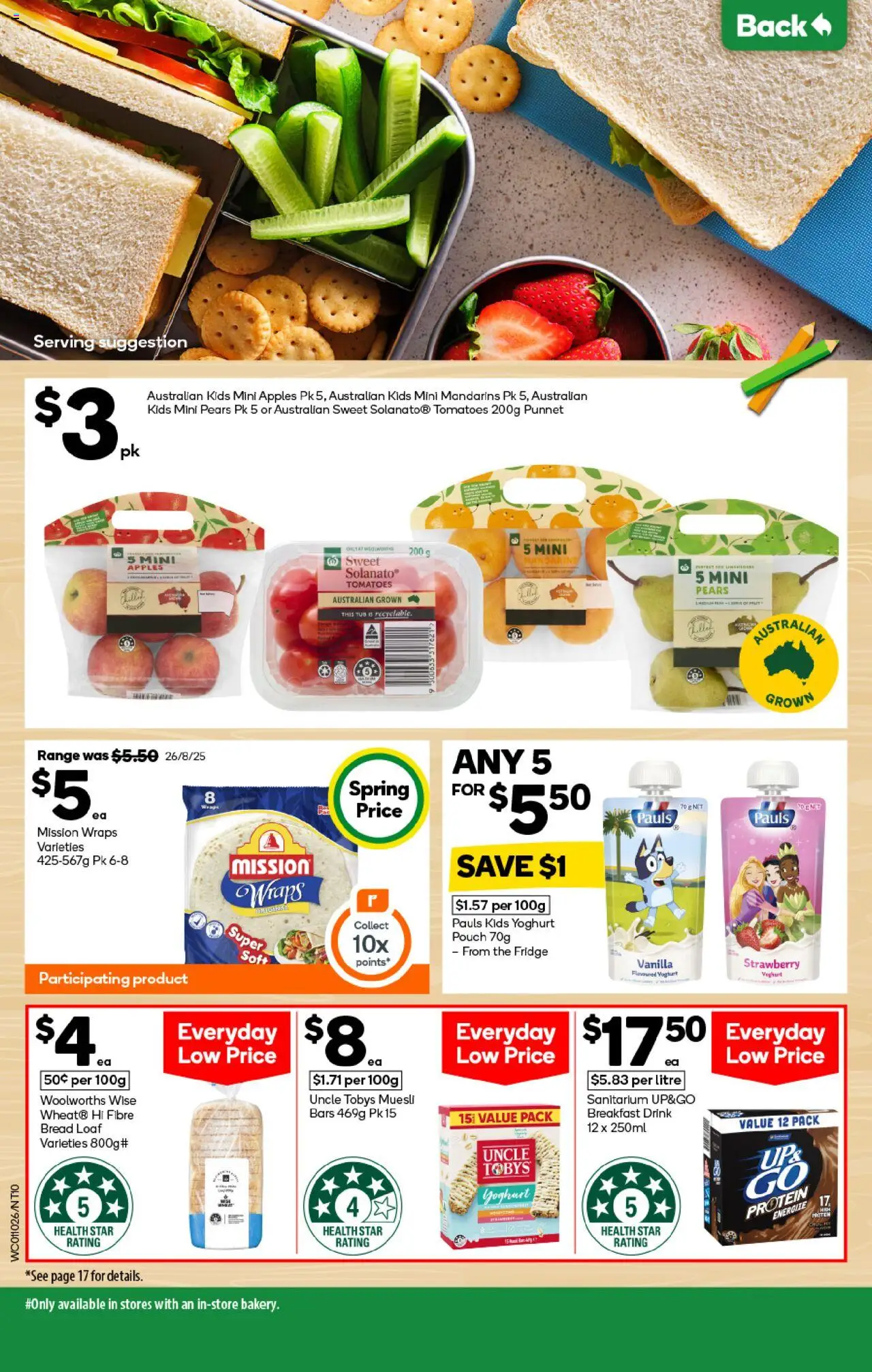 Woolworths catalogue - valid from 01.10.2025 | Page: 10 | Products: Yoghurt, Bread, Tomatoes, Mandarins