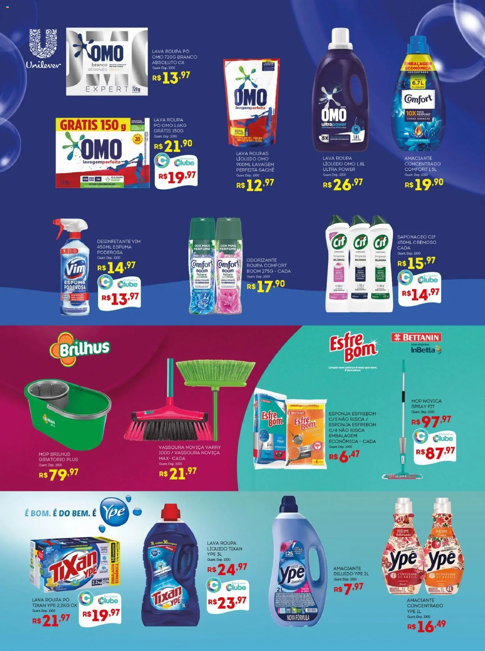 Bistek Supermercados Folheto - válido de 22.10.2025 | Página: 12 | Produtos: Mop, Perfume, Esponja, Amaciante