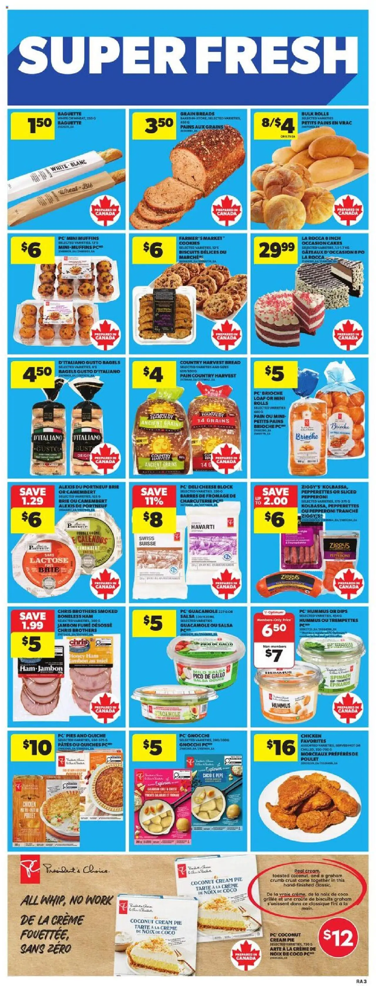 Atlantic Superstore flyer valid from 25.09.2025 | Page: 6 | Products: Cream, Cookies, PC, Cheese