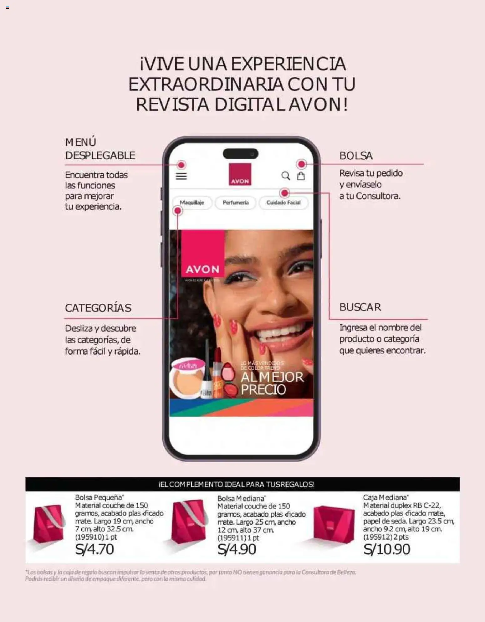 Catálogo Avon válido desde 12.10.2025 | Página: 2 | Productos: Caja, Empaque, Bolsa, Maquillaje