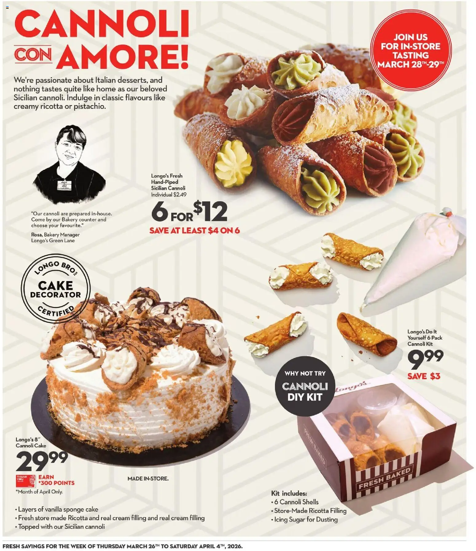 Longo's flyer valid from 26.03.2026 | Page: 10 | Products: Cream, Bakery, Sponge