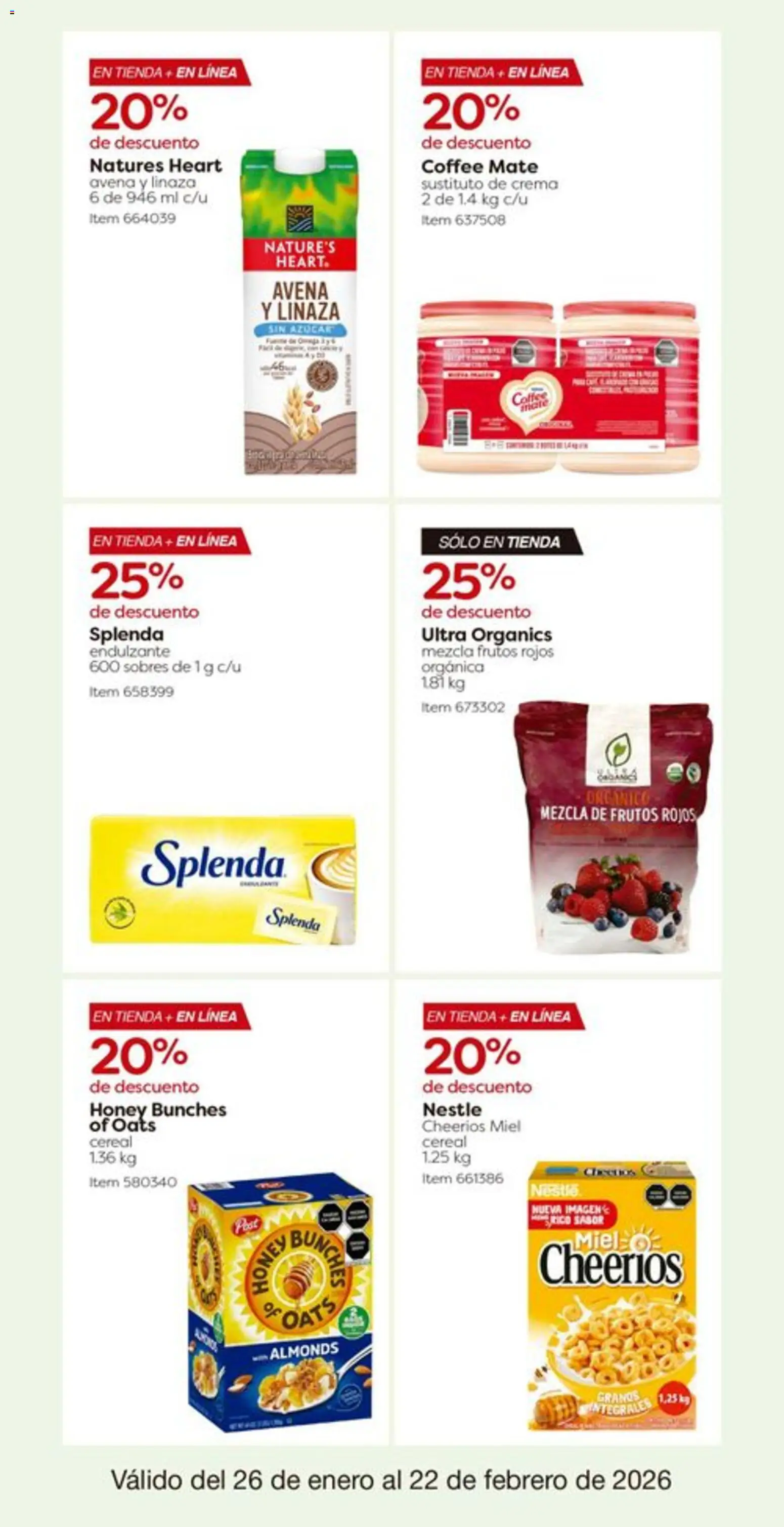 Nuevas ofertas de Costco válidas en toda la República Mexicana desde el 26.01.2026. ¡Encuentra las mejores ofertas en Costco catálogo! | Página: 24 | Productos: Azúcar, Avena, Crema, Mate