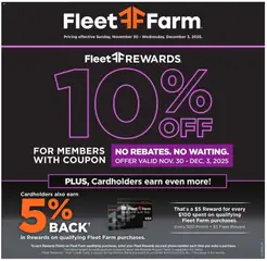 Preview of Mills Fleet Farm weekly ads valid from 30.11.2025