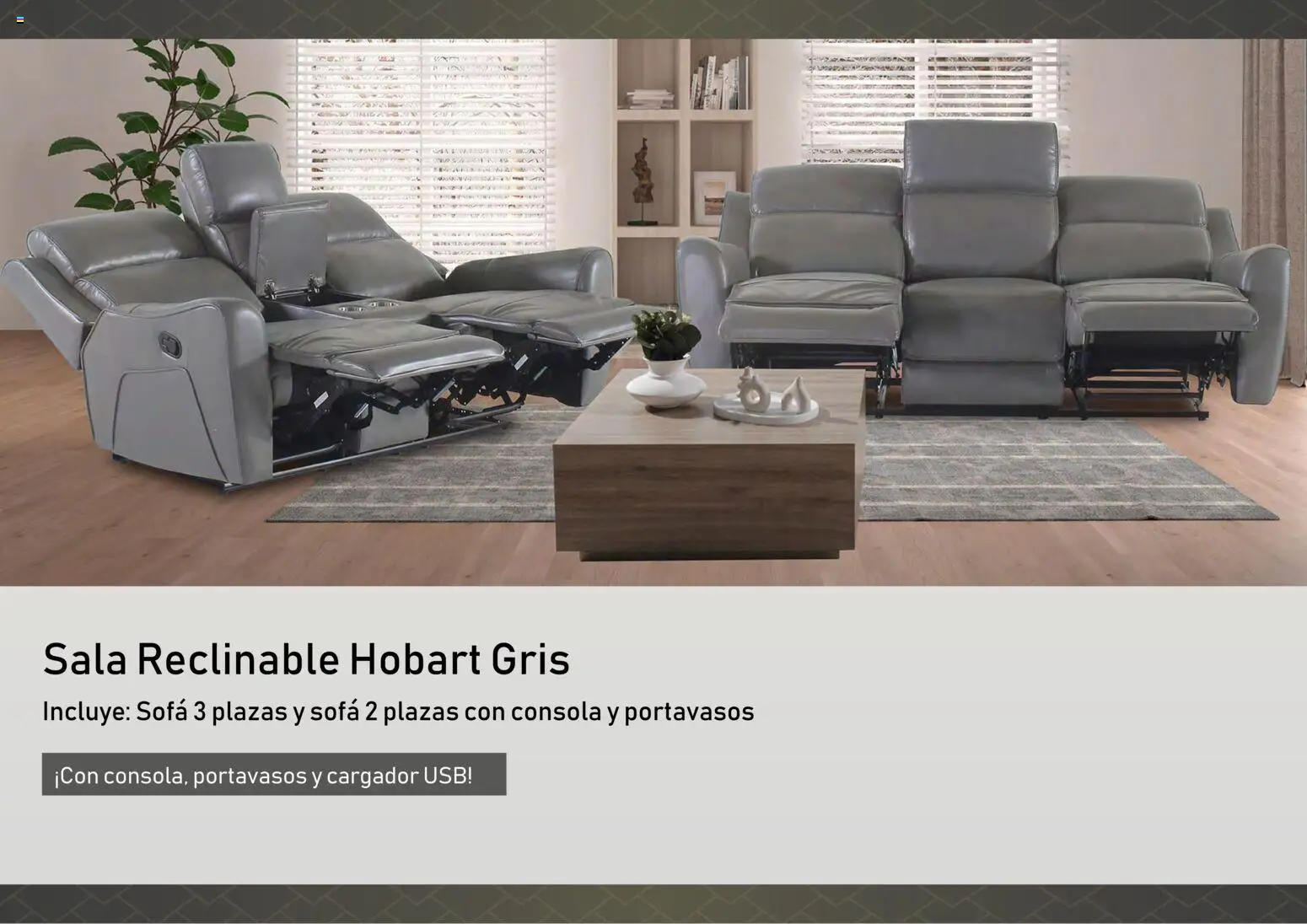 Nuevas ofertas de Muebles Dico válidas en toda la República Mexicana desde el 01.01.2026. ¡Encuentra las mejores ofertas en Muebles Dico catálogo Salas reclinables! | Página: 9 | Productos: Usb, Sofá, Cargador