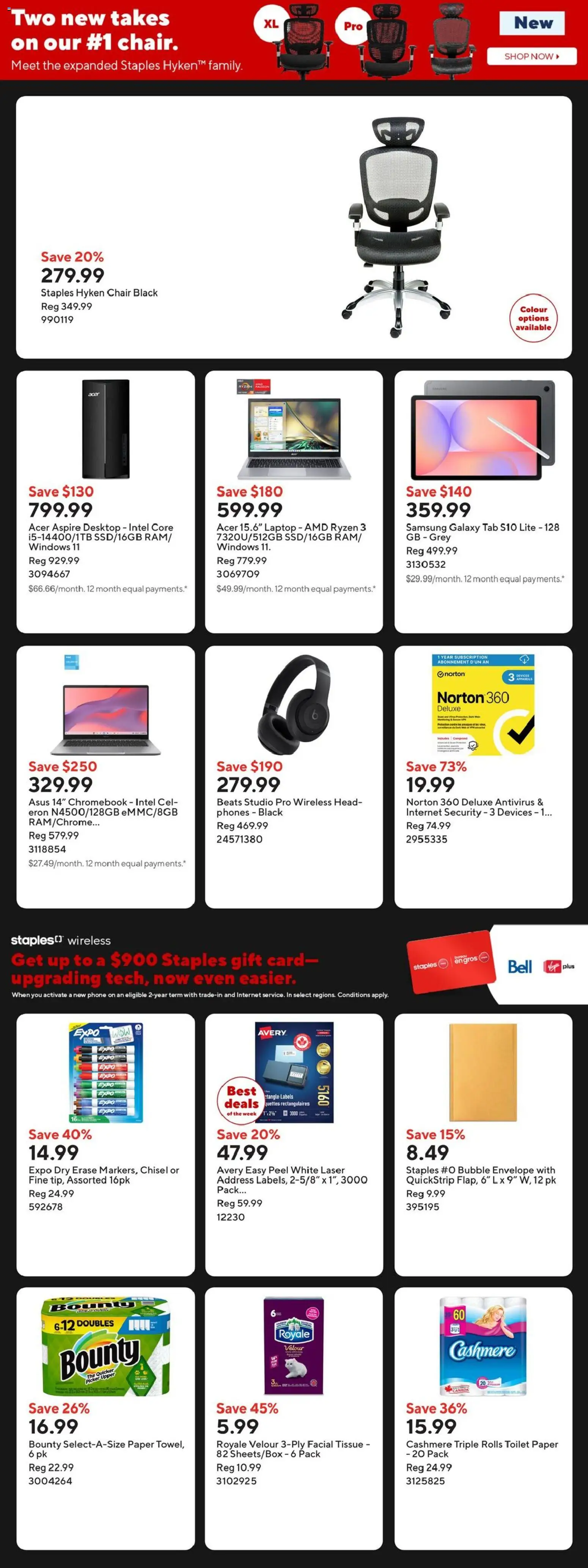 Staples flyer valid from 20.03.2026 | Page: 2 | Products: Phone, Chair
