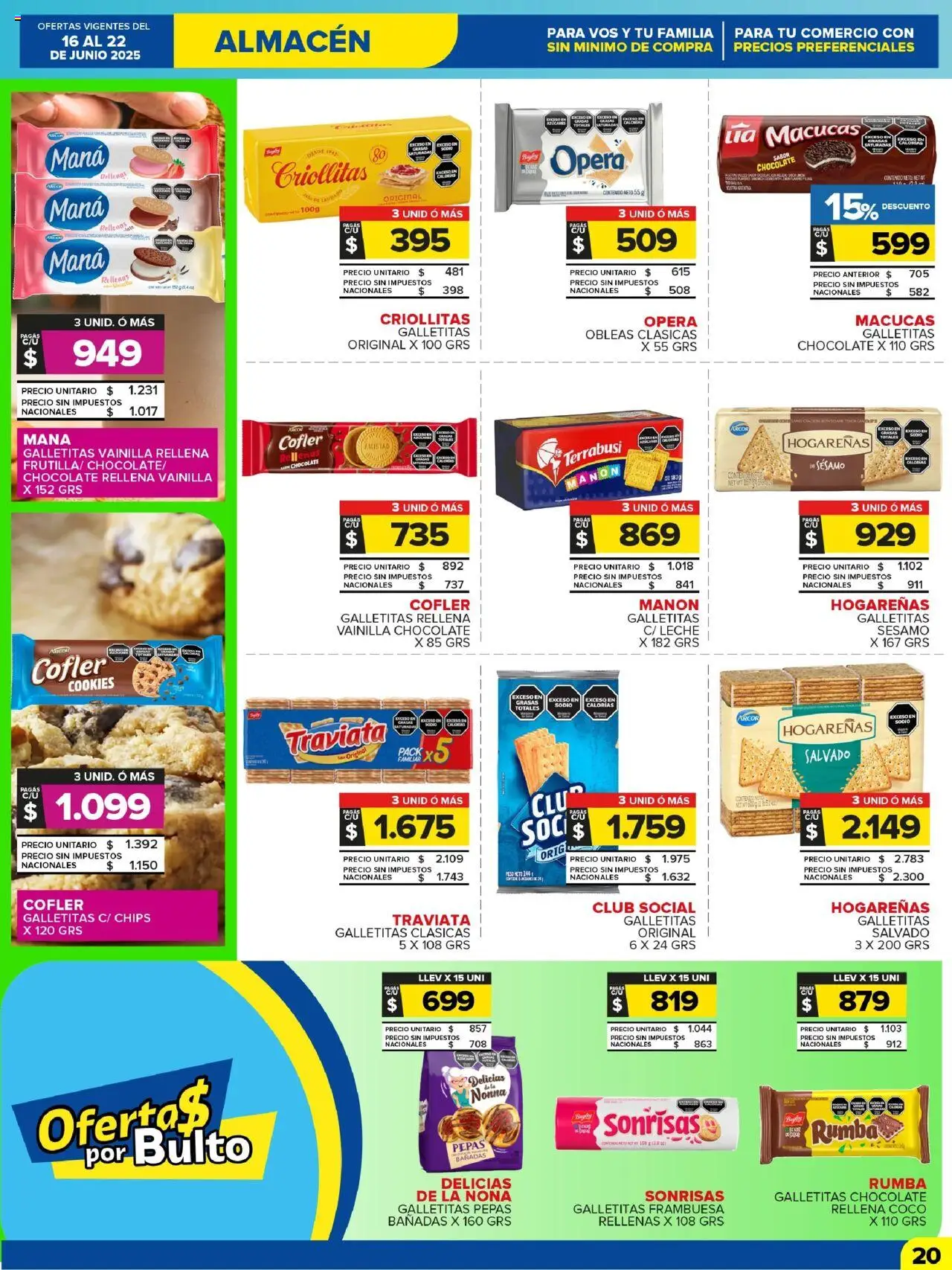Carrefour Maxi catálogo │ válido desde el 16.06.2025 | Página: 20 | Productos: Peso, Galletitas, Leche, Chocolate
