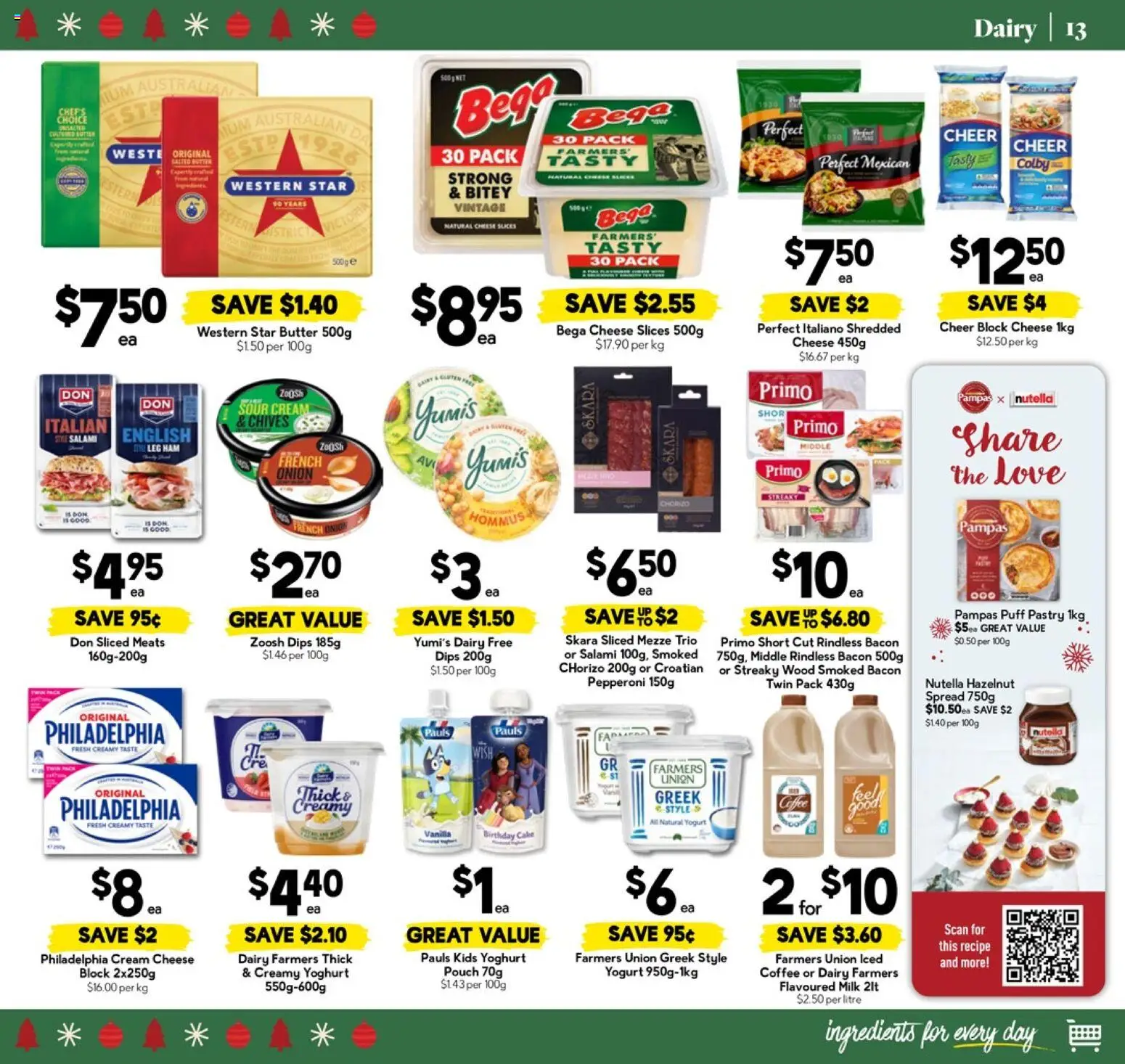 Drakes catalogue - valid from 10.12.2025 | Page: 13 | Products: Bacon, Yoghurt, Coffee, Salami