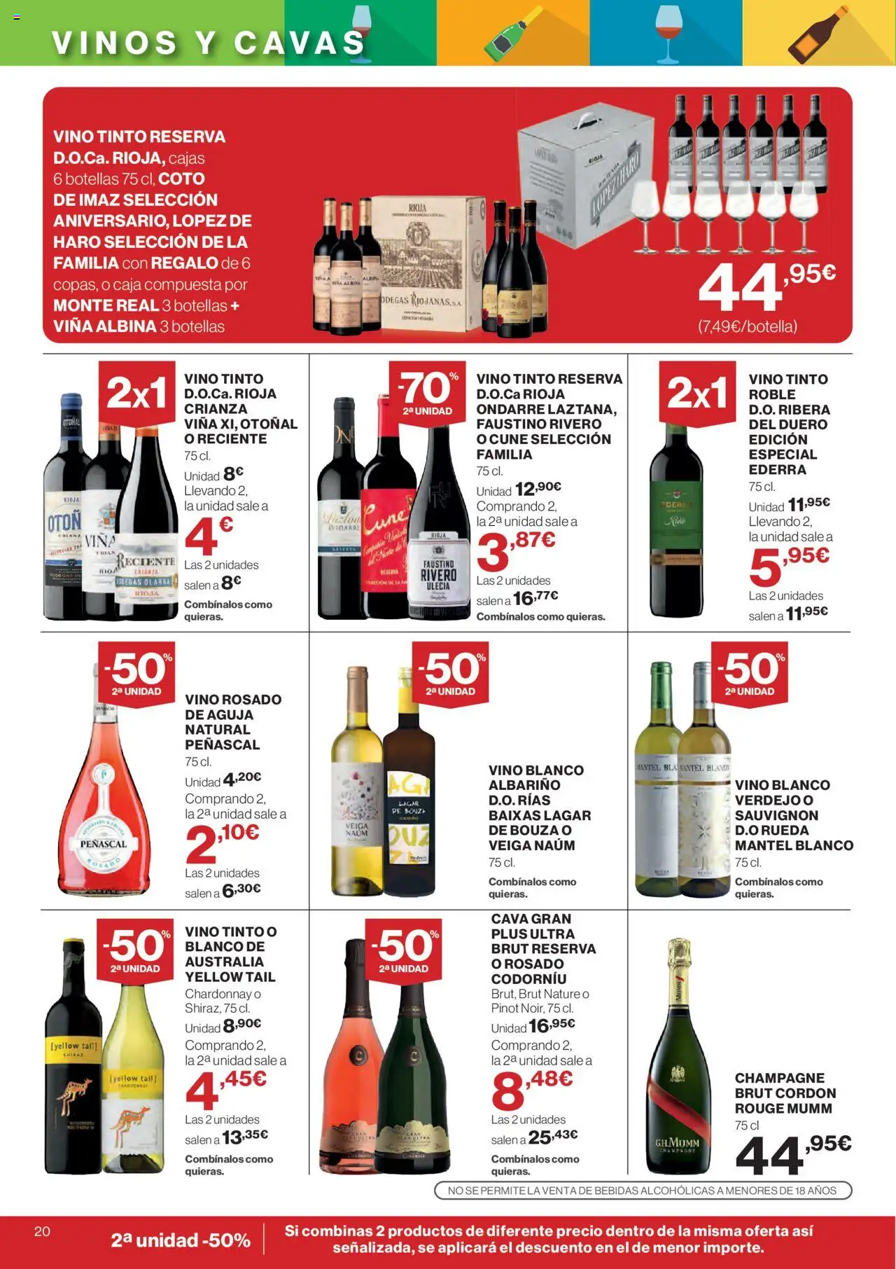 Nuevas ofertas de El Corte Inglés válidas en toda la República Mexicana desde el 11.09.2025. ¡Encuentra las mejores ofertas en El Corte Inglés - Catálogo Nuestros Mejores Precios! | Página: 22 | Productos: Mantel, Cava, Vino, Caja